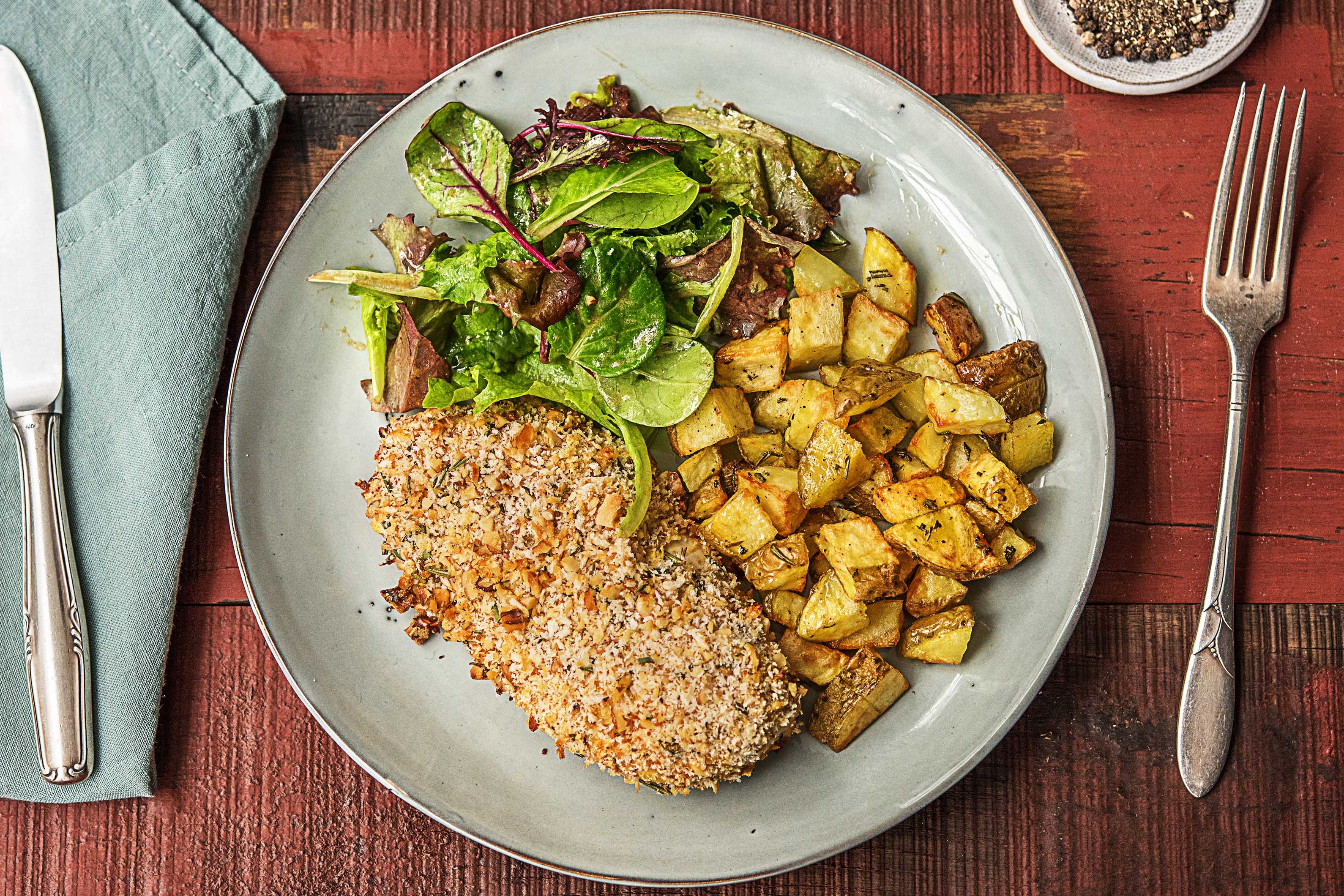 Rosemary-Walnut Crusted Chicken