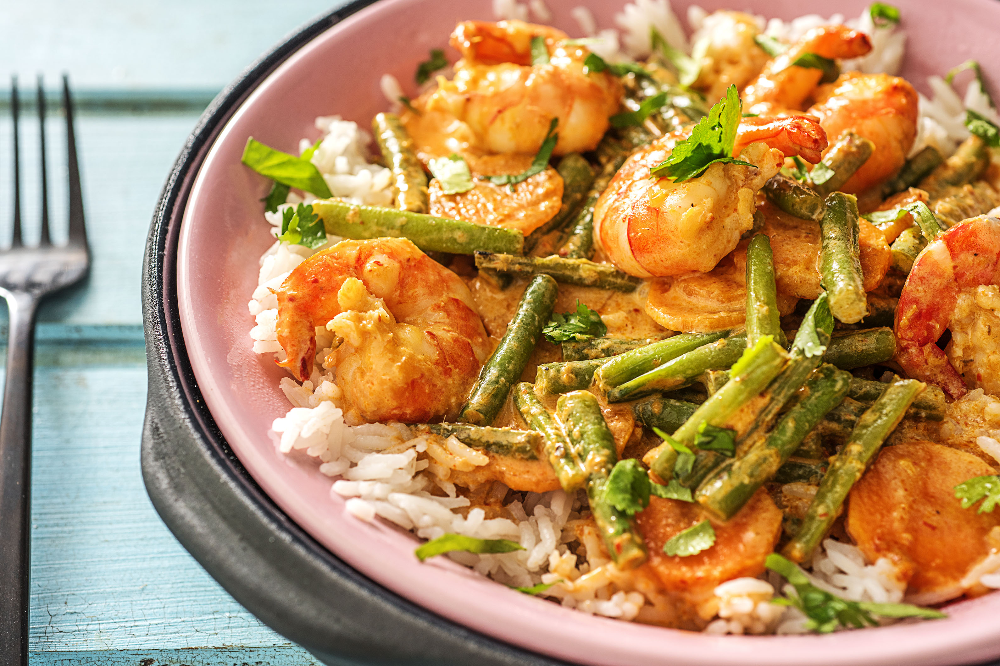 Rotes Crevetten-Thai-Curry