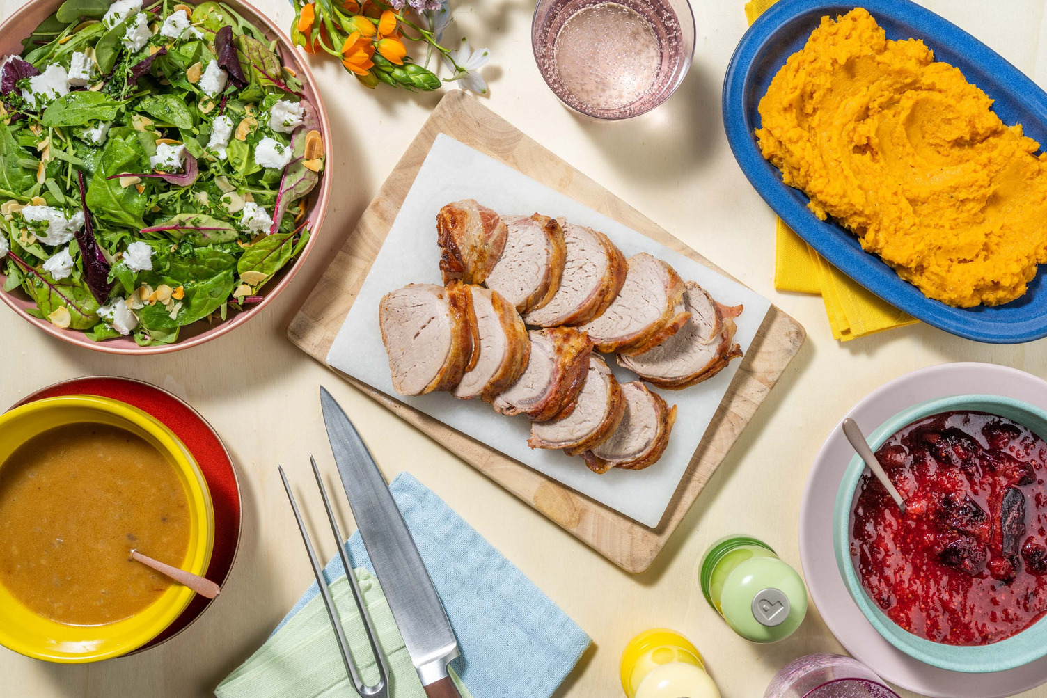 Rôti de porc enrobé de bacon