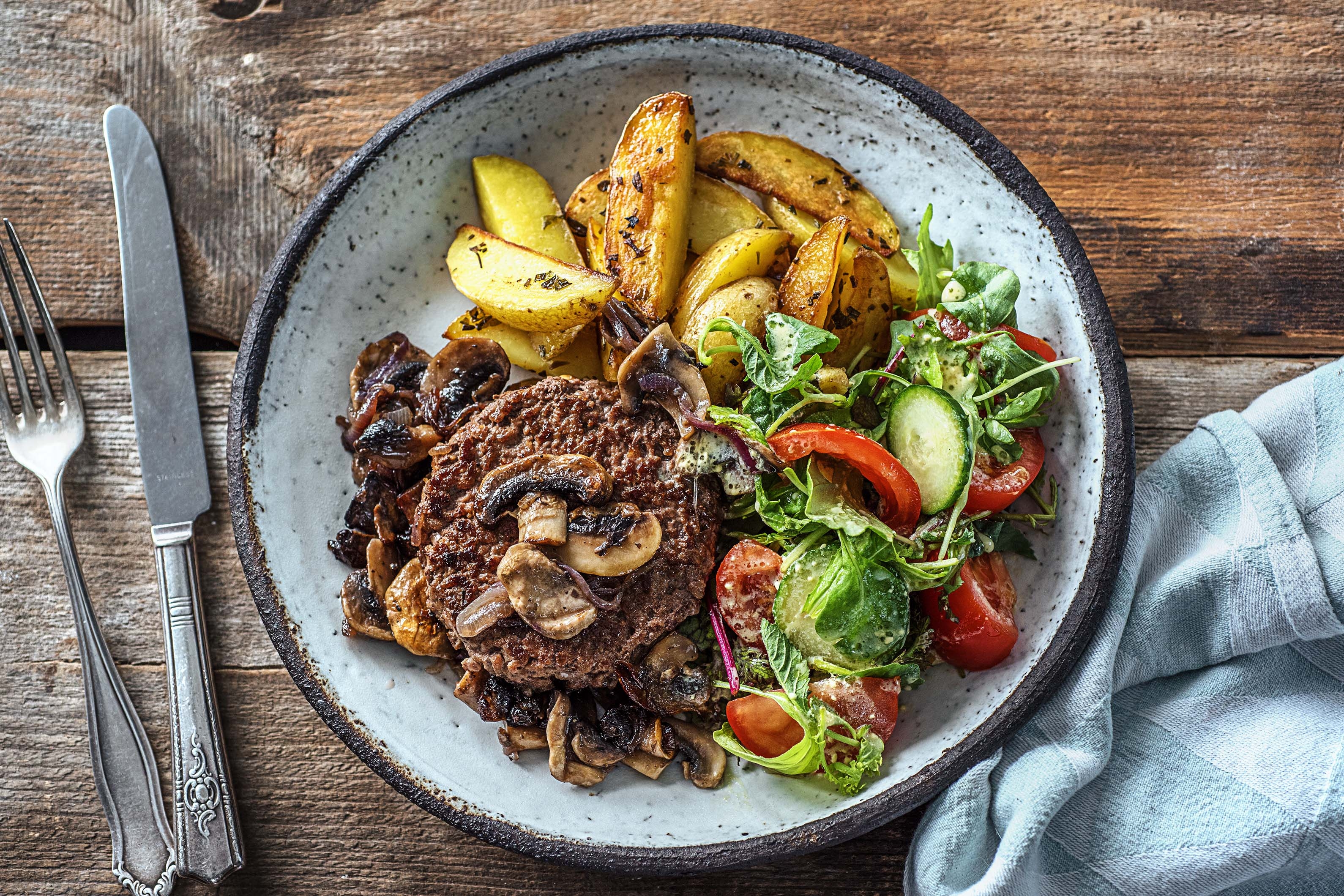 Rundertartaar met champignons
