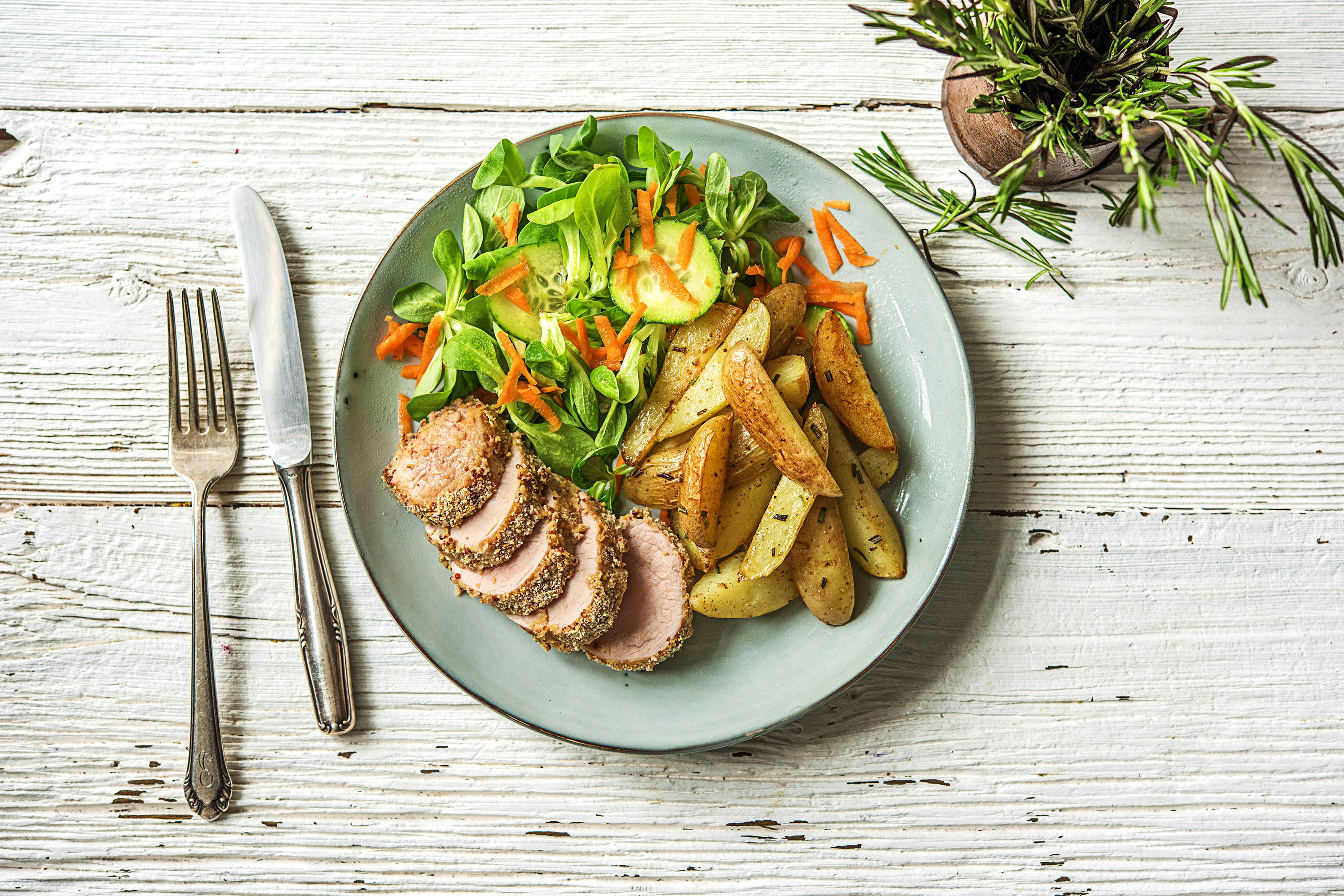 Schweinsfilet mit Senfkruste