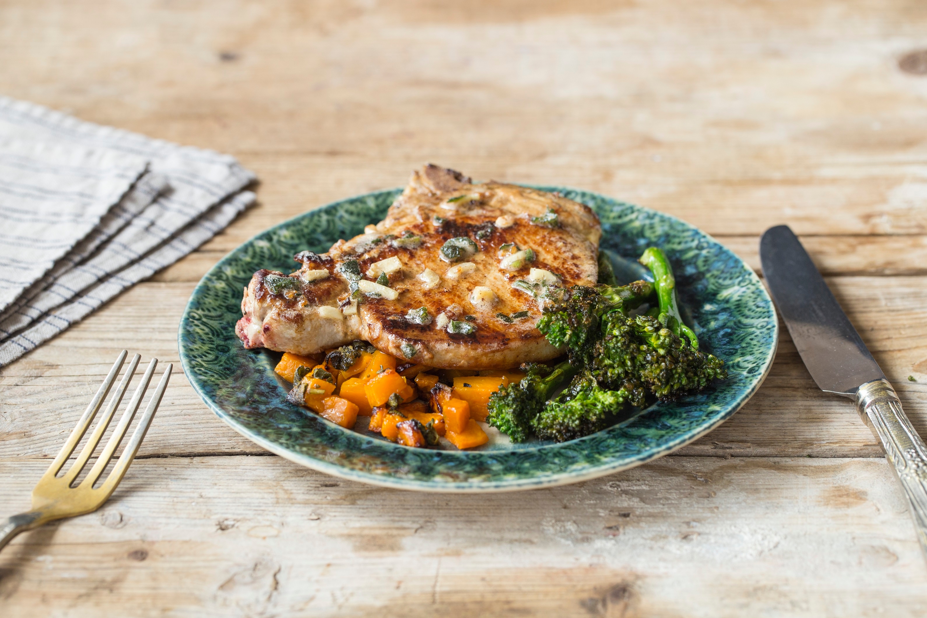 Sage and Brown Butter Pork Chops