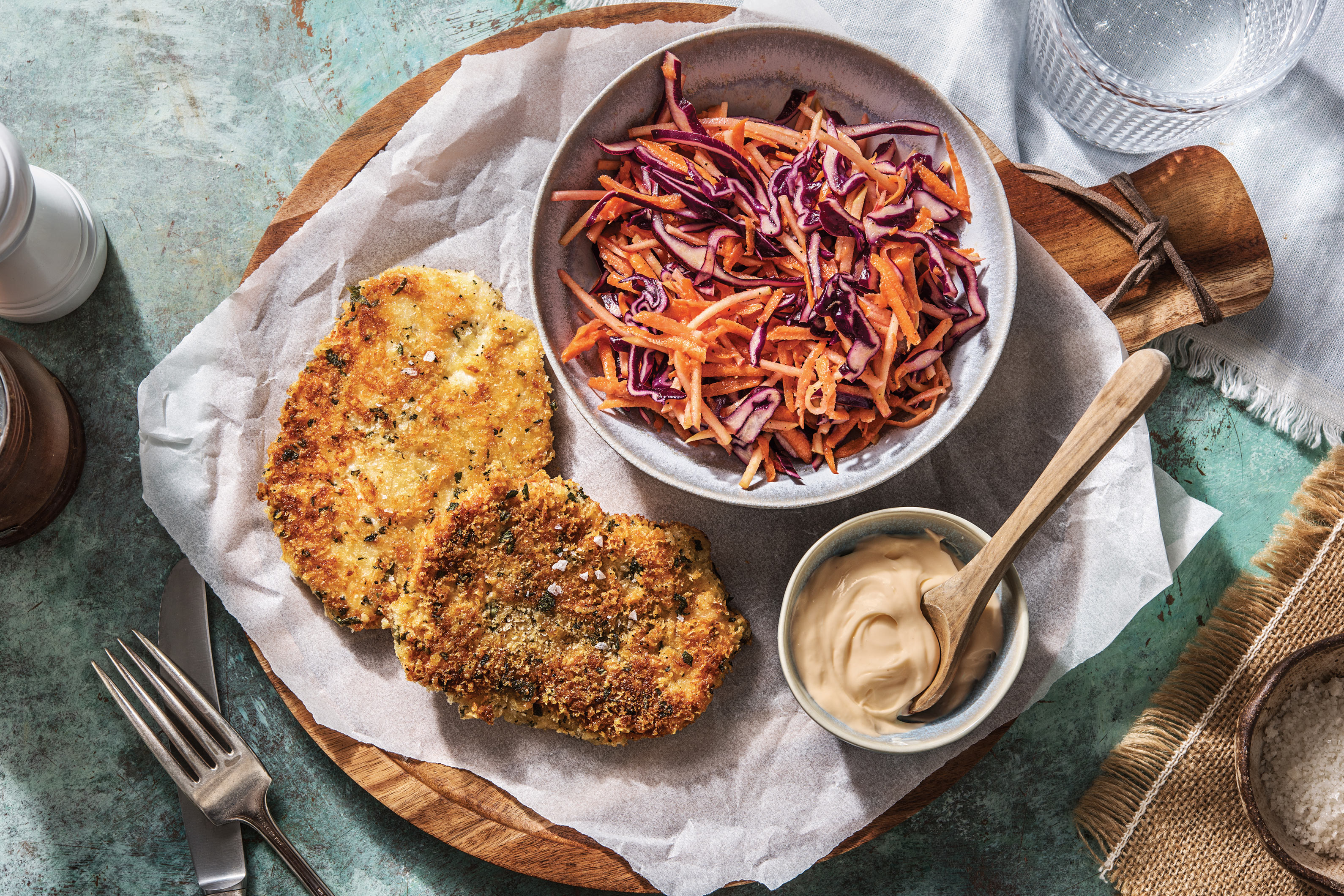 Quick Parsley & Parmesan Pork Schnitzels