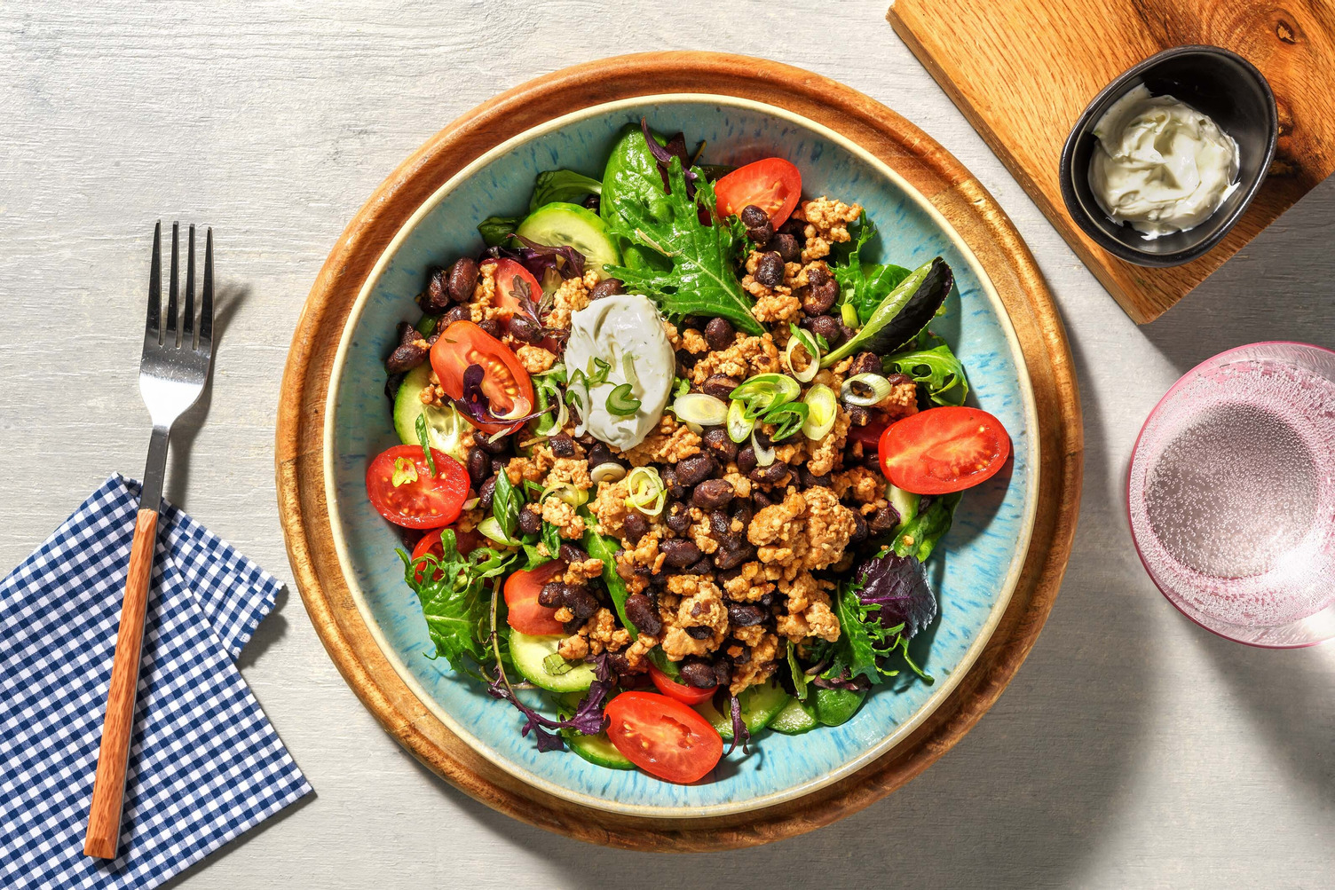 Salade à la dinde façon tacos