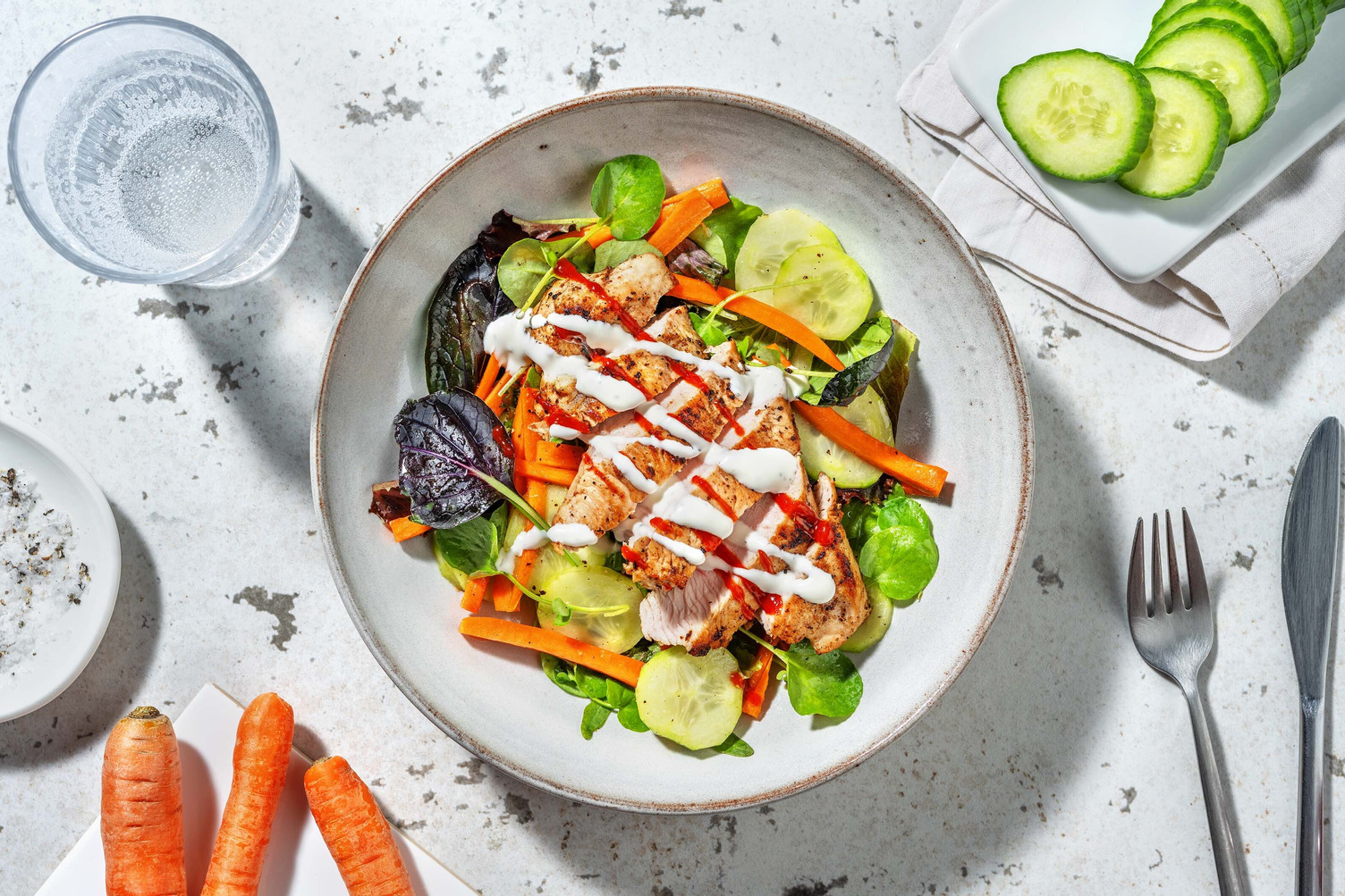 Repas fûté : Salade de dinde Buffalo