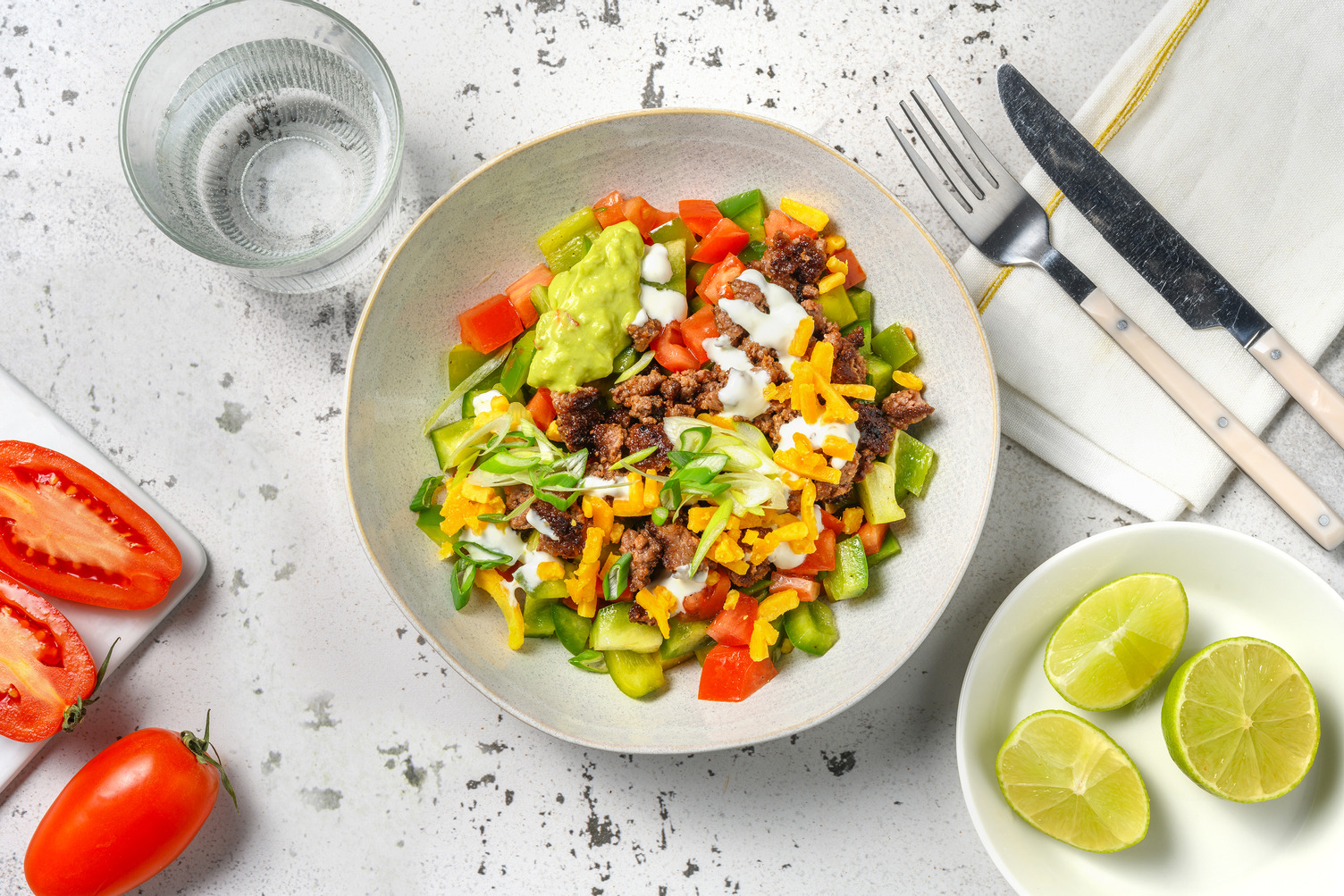 Carb Smart Beef Taco Salad Bowls