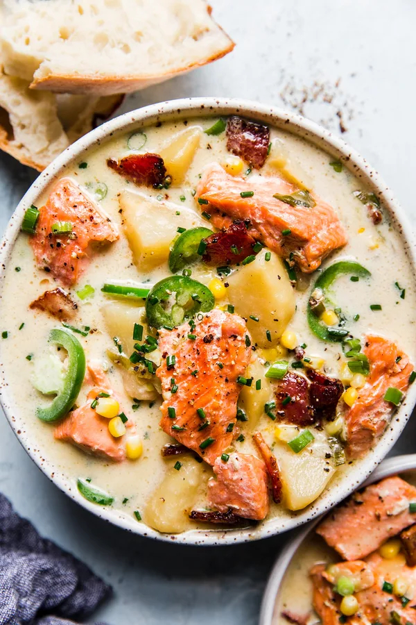 SuperQuick and Creamy Salmon Chowder