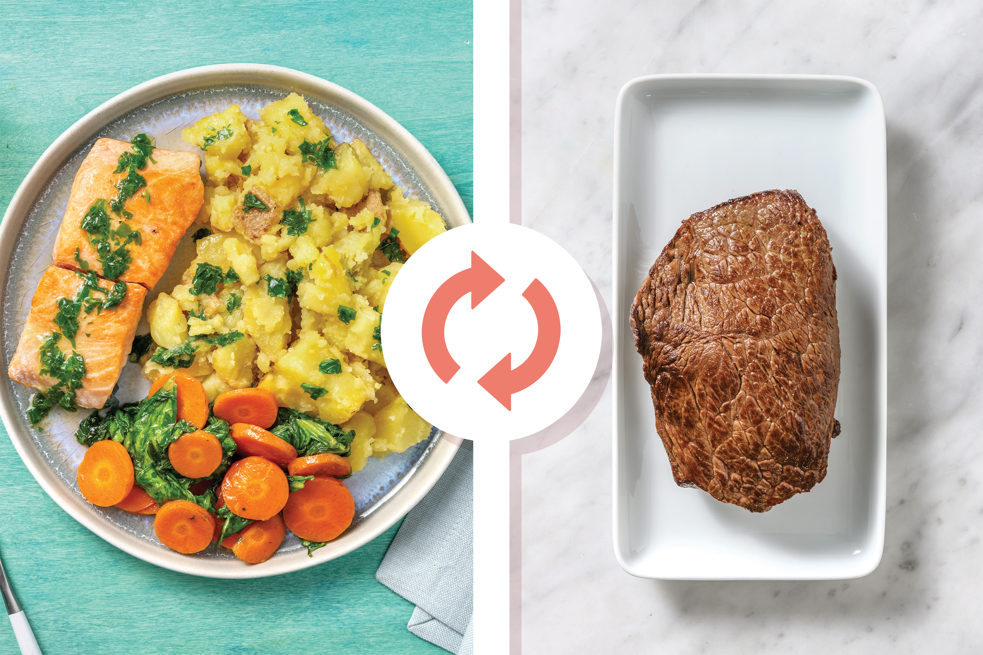 Herby Beef Rump & Dill Sauce