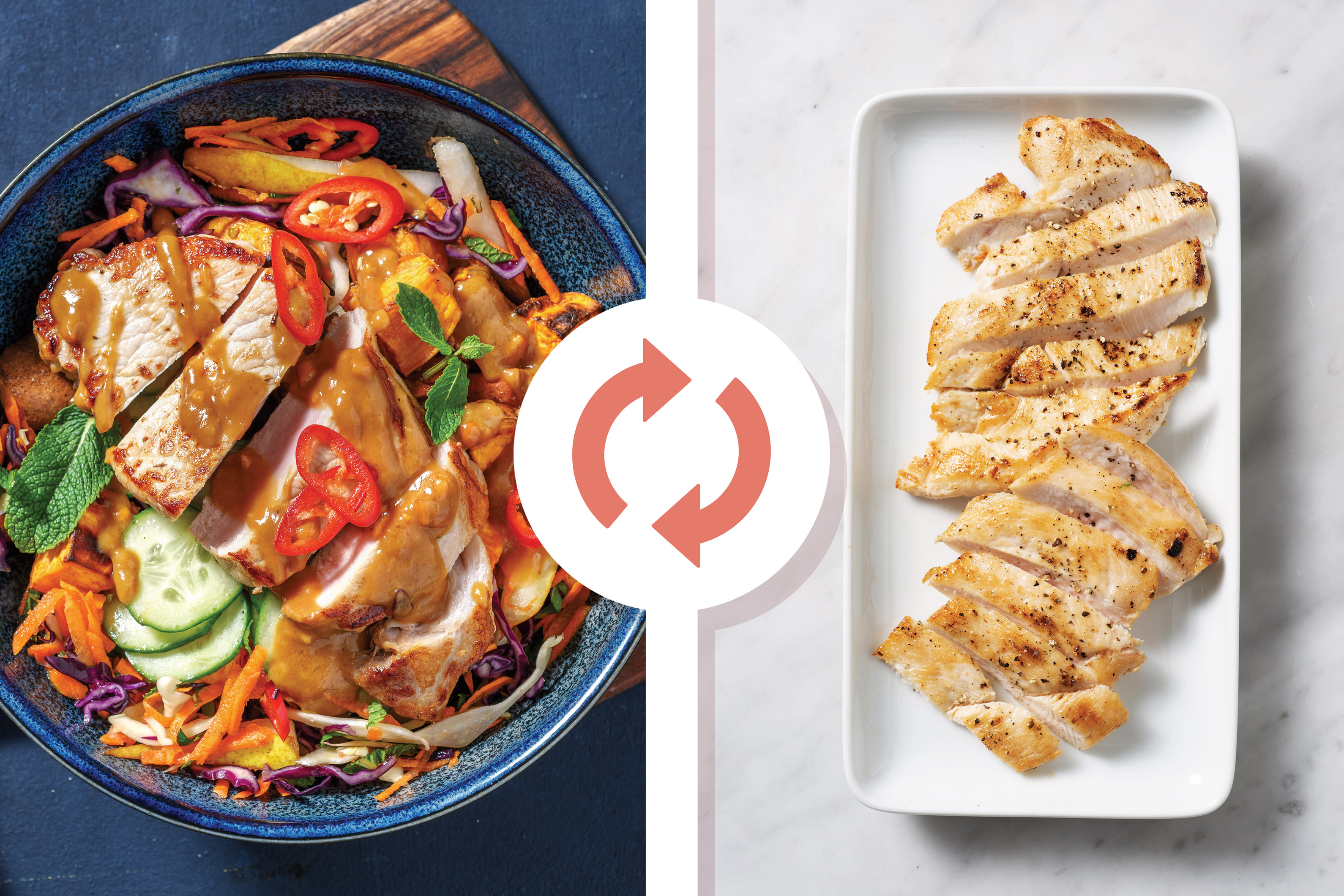 Satay Chicken Slaw Bowl