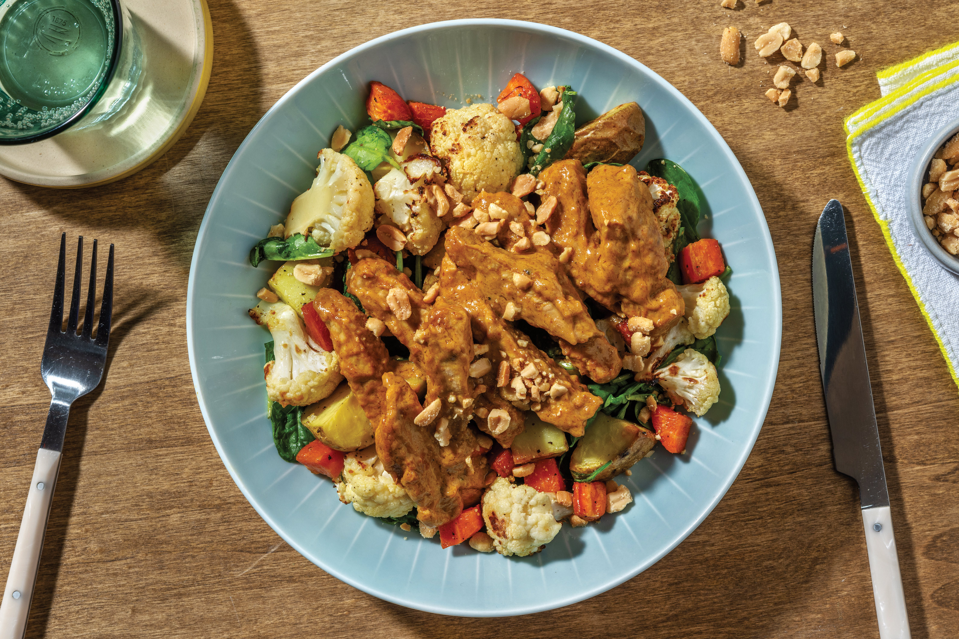 Easy Satay Pork & Cauliflower Salad