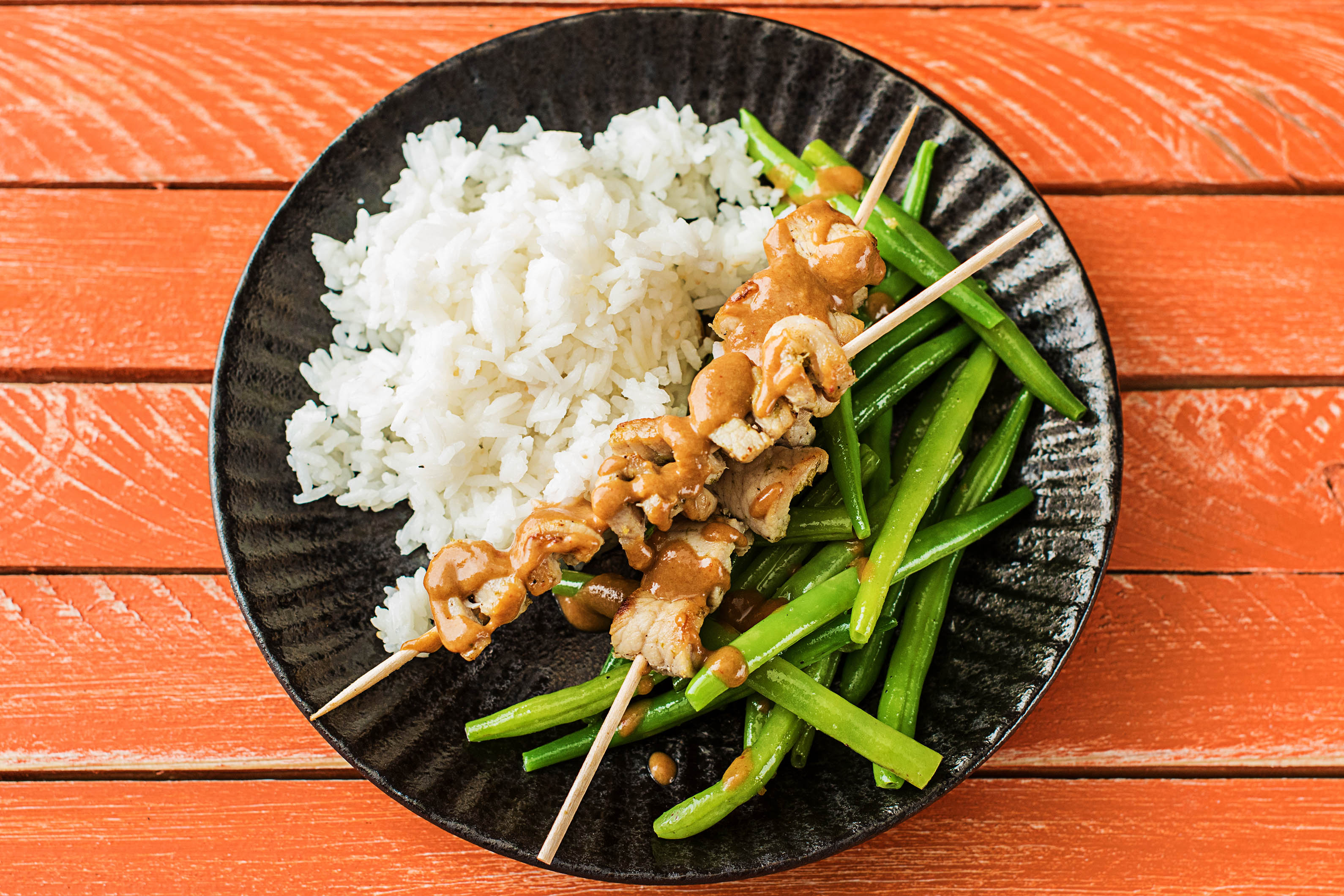 Satay-Schweine-Spieße