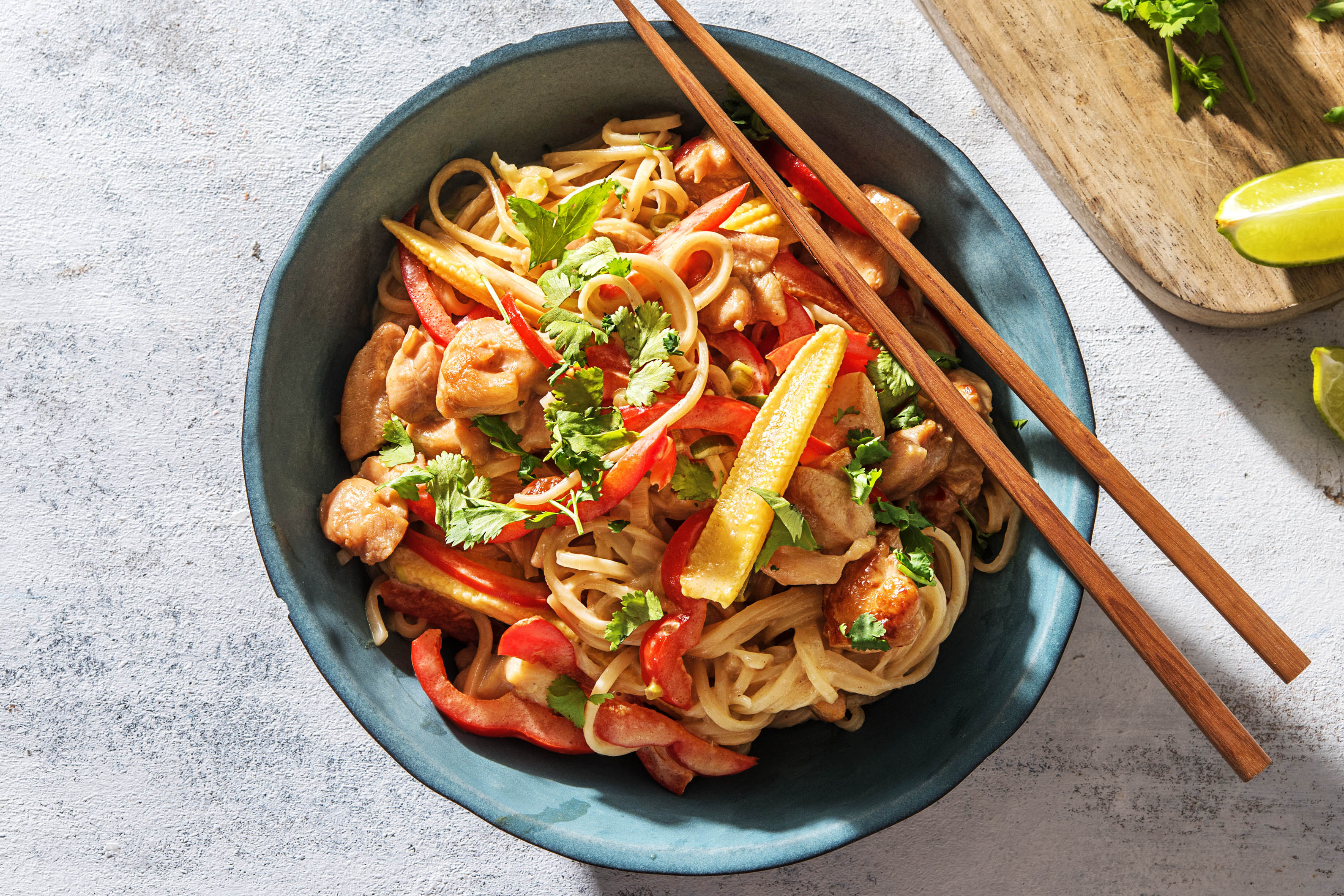 Saucy Satay Chicken Noodles