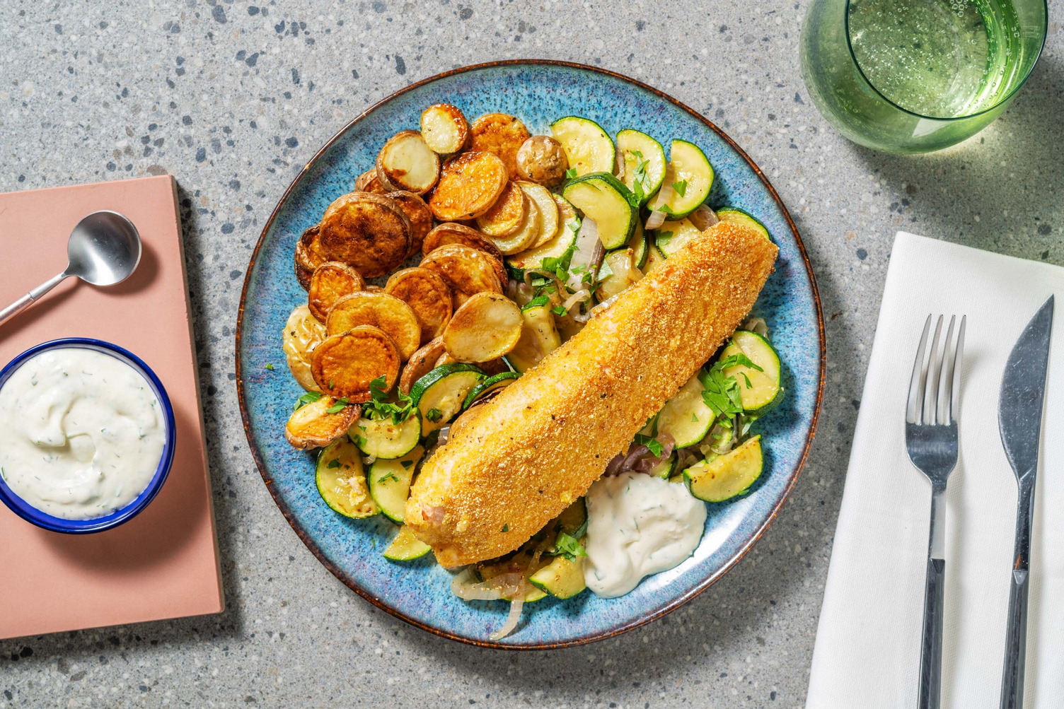 Saumon en croûte de maïs