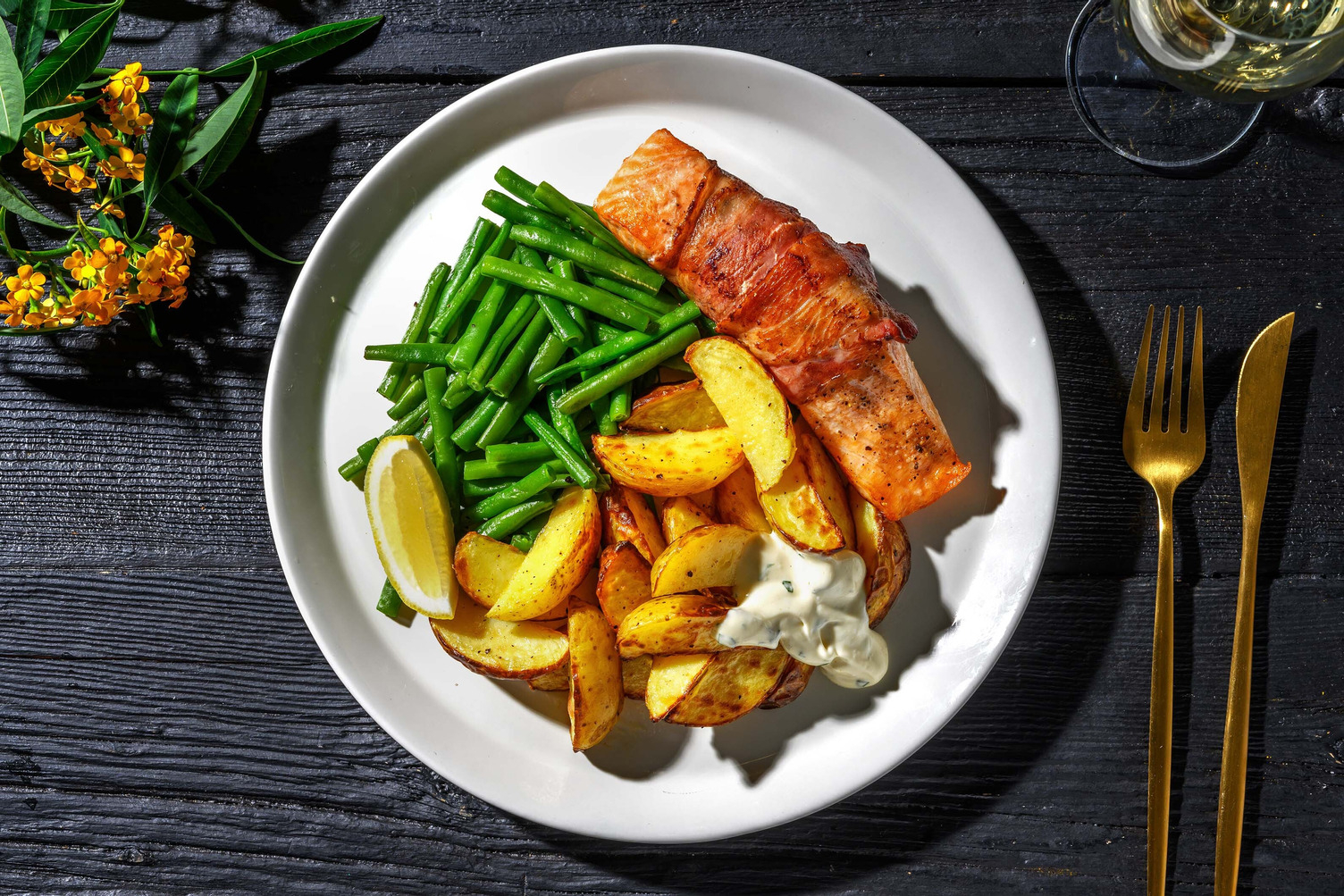 Saumon enrobé de bacon