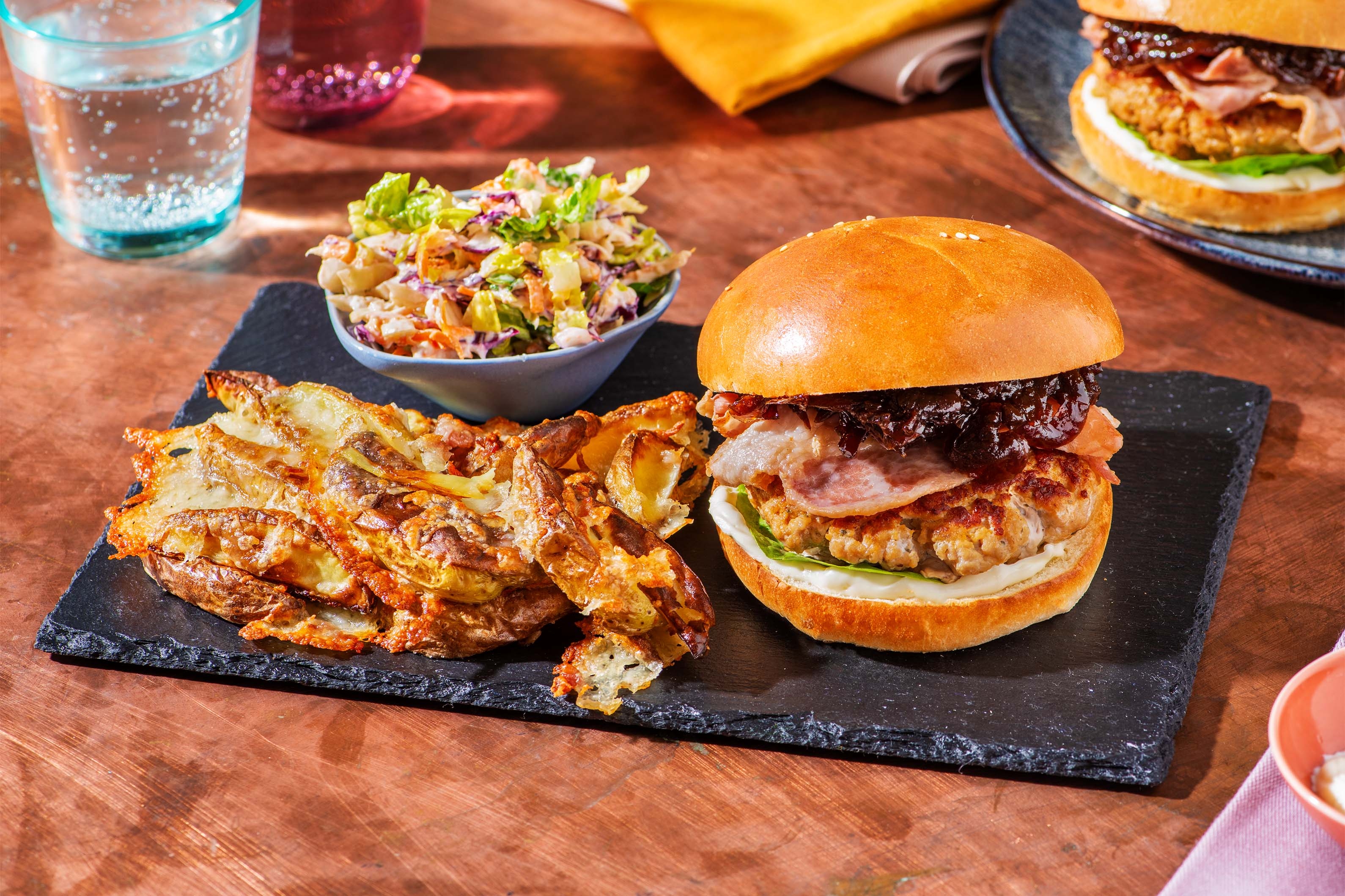 Sausage and Bacon Cheeseburger