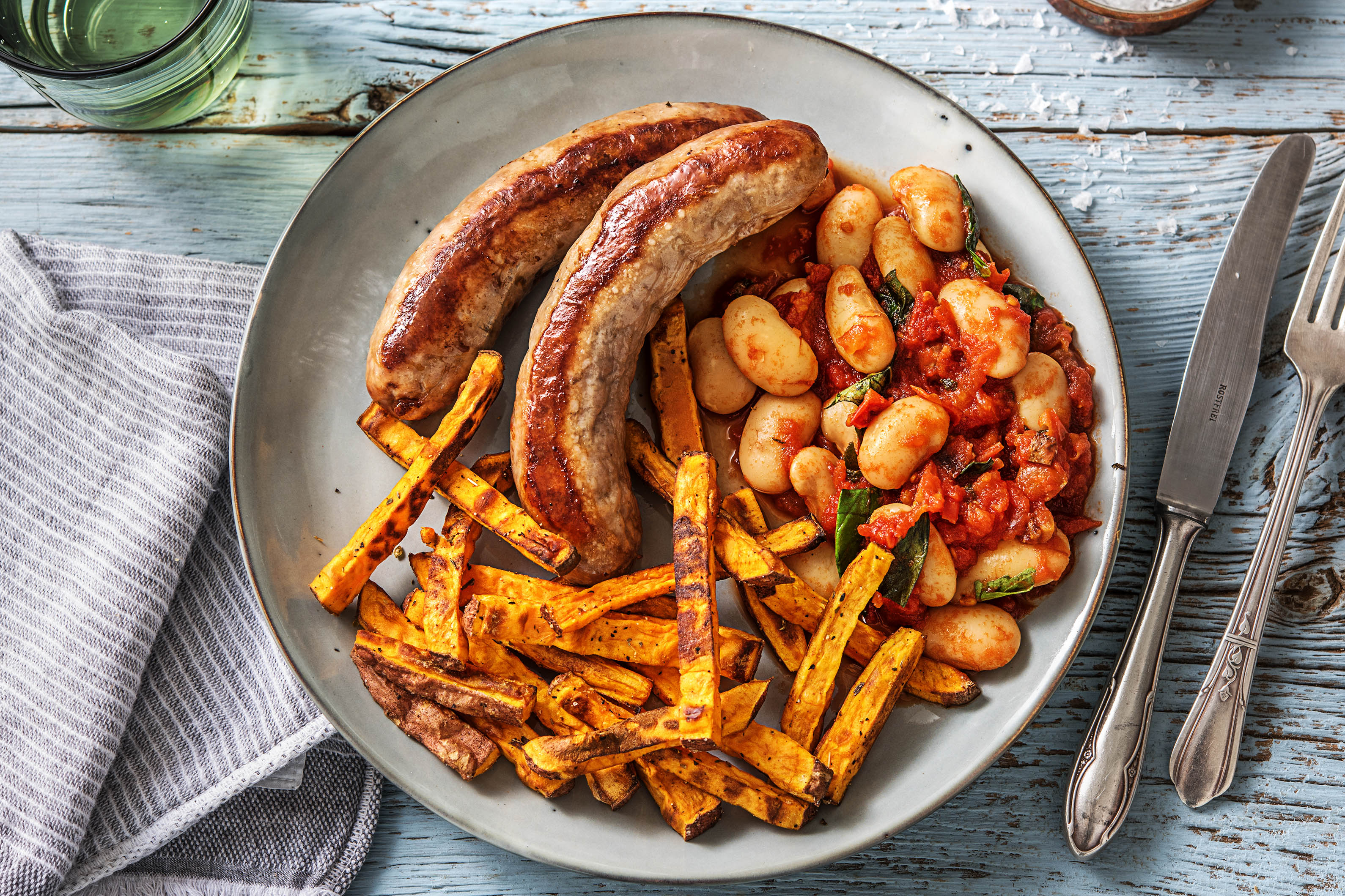 Sausage and Sweet Potato Fries