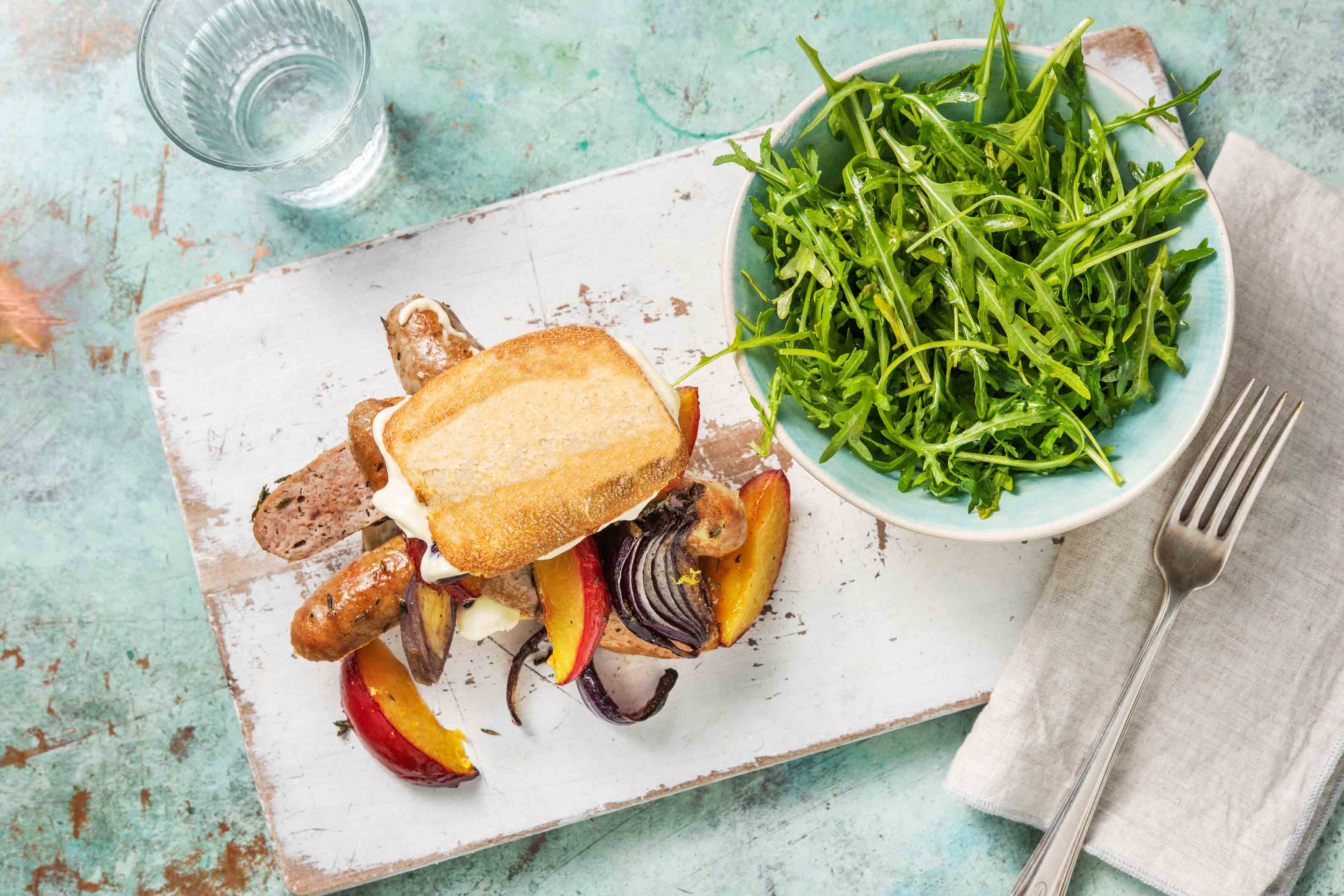 Sausage, Plum & Red Onion Ciabatta