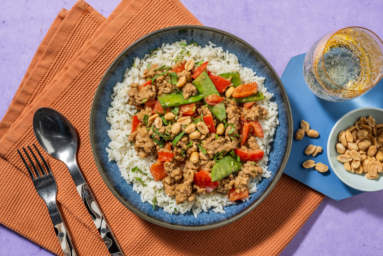 Peanutty Ground Chicken Stir-Fry