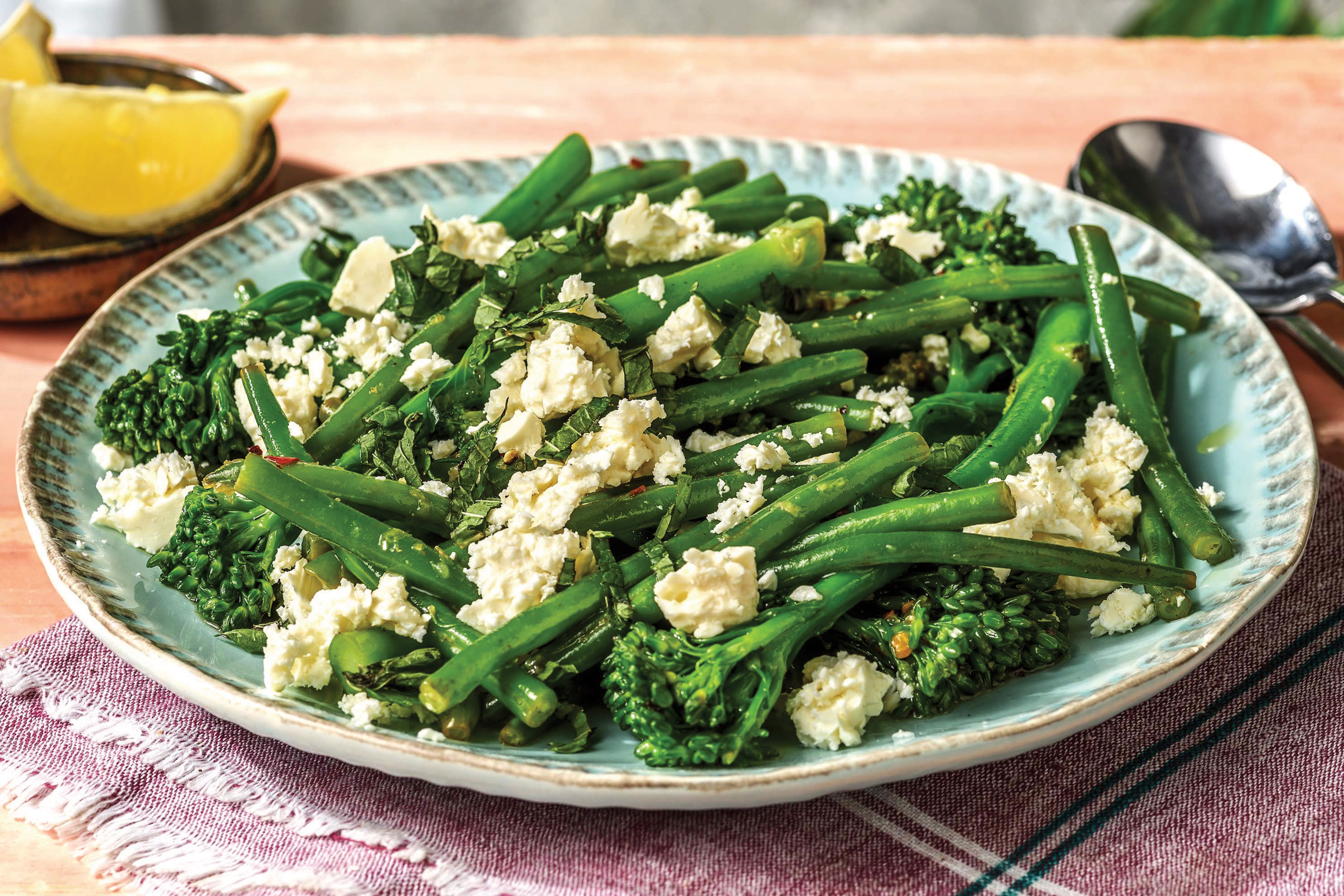 Sauteed Garlic Broccolini & Green Beans