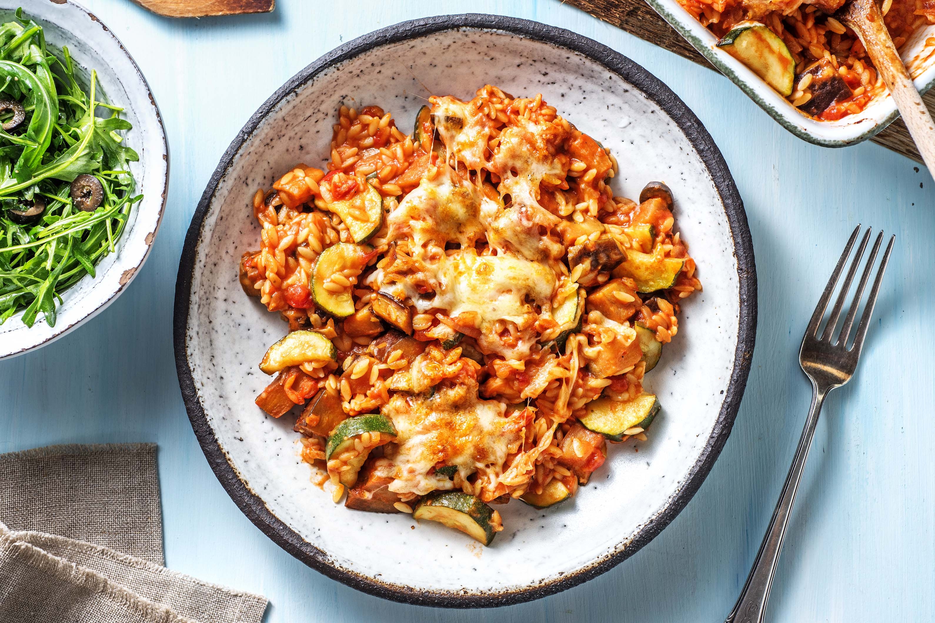 Scharfer Auflauf mit Orzonudeln