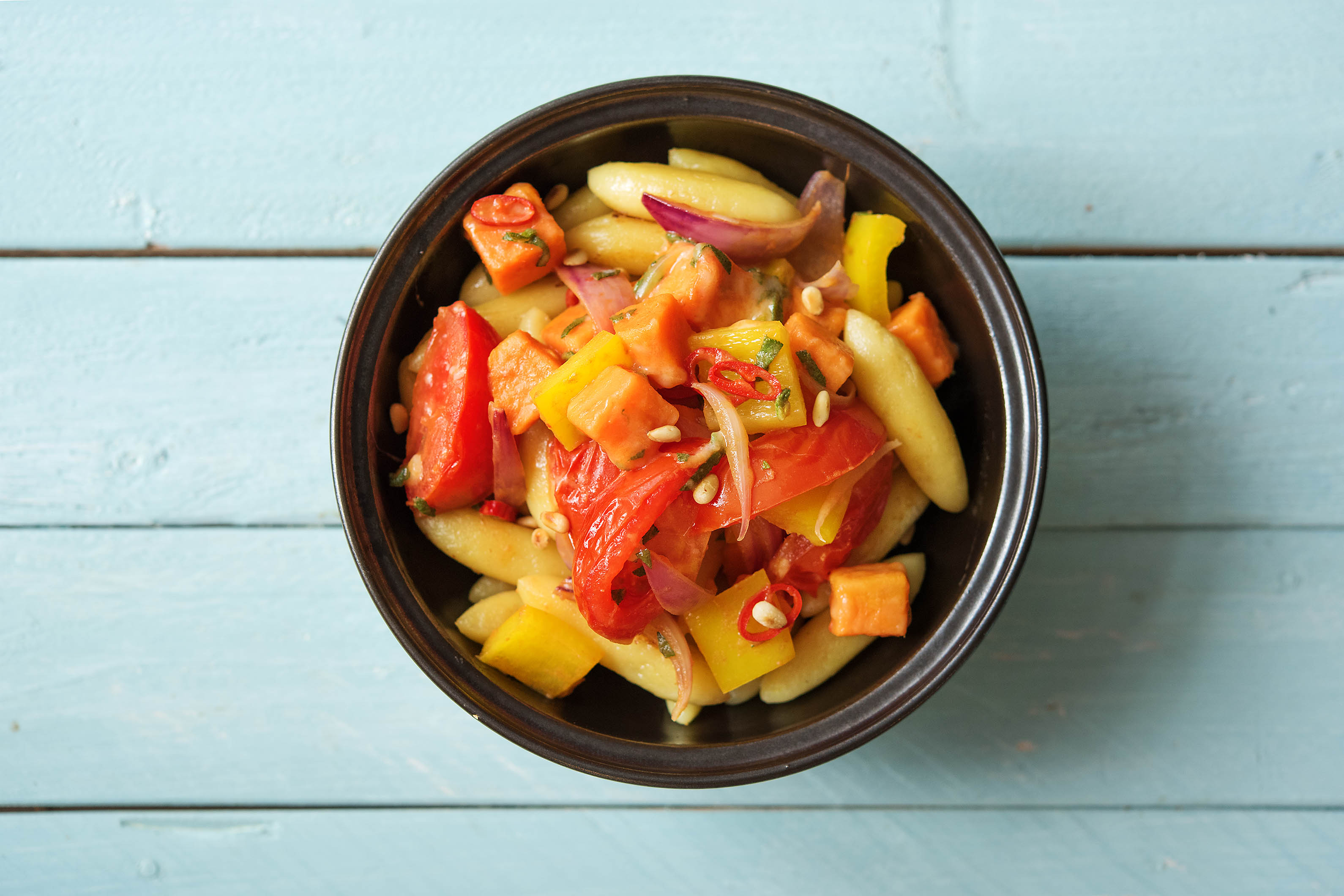 Schupfnudeln mit buntem Gemüse