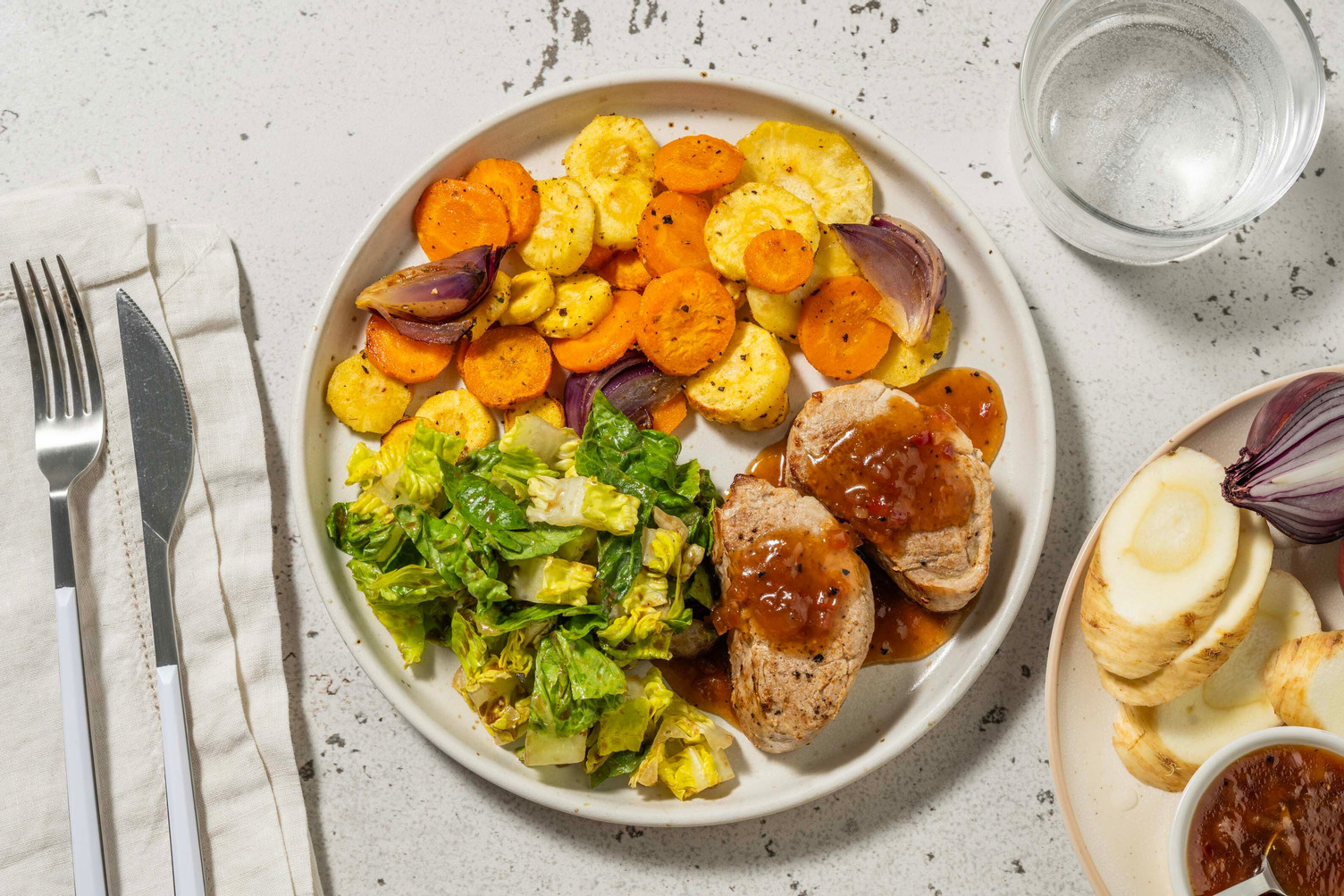 Schweinefilet in Aprikosen-Soße