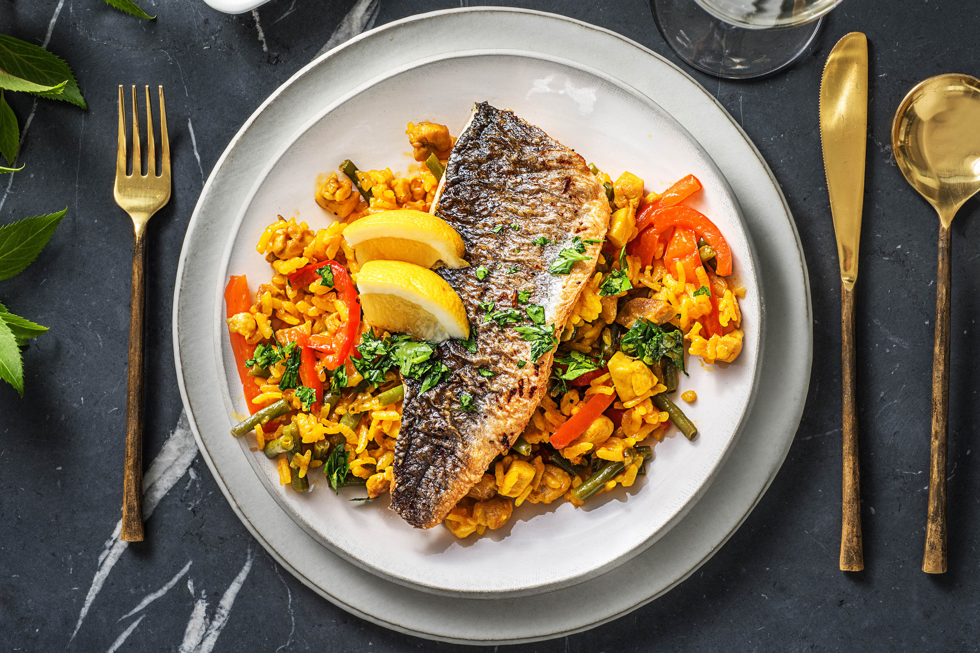 Sea Bass on Saffron Rice