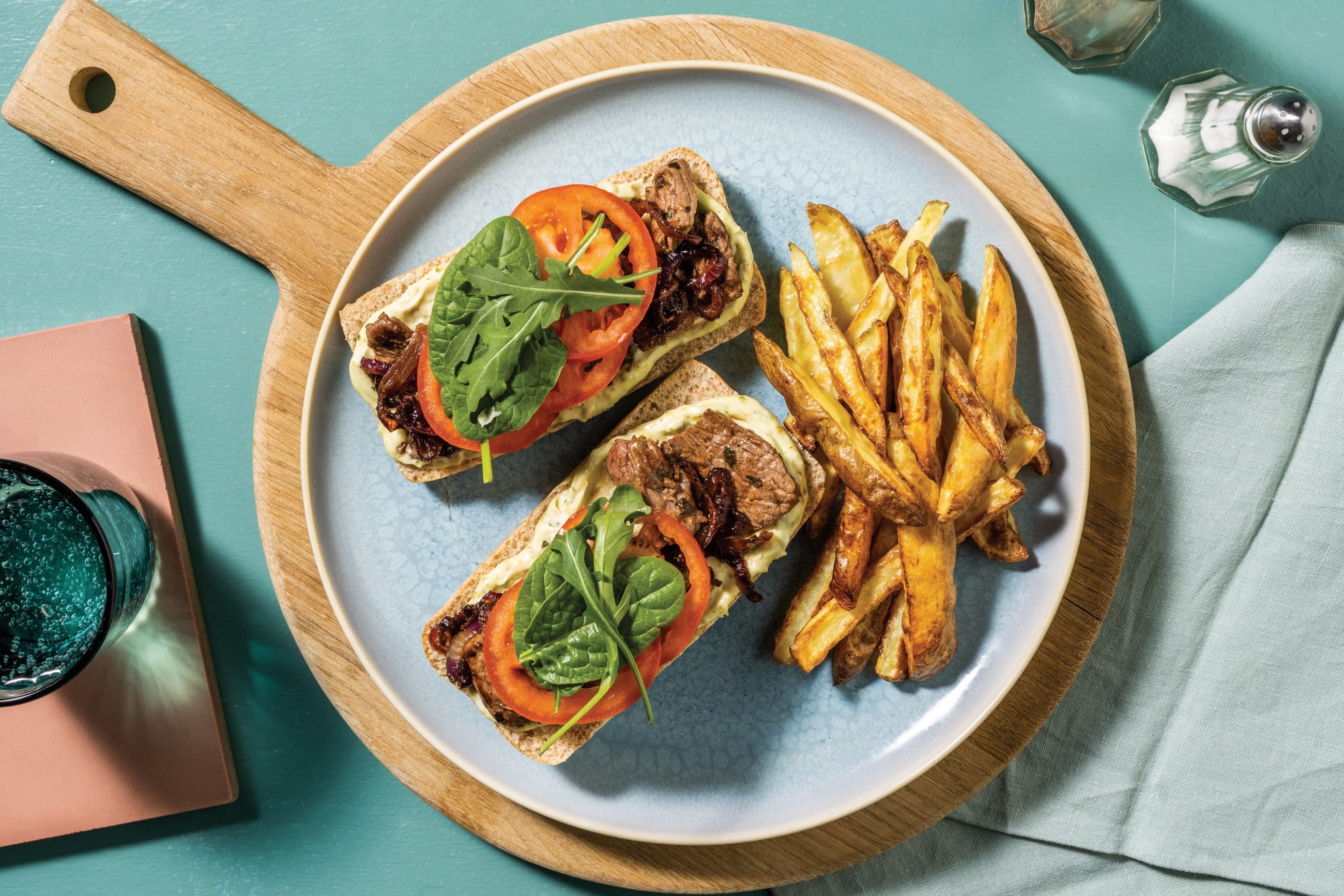 Seared Halloumi & Caramelised Onion Ciabatta