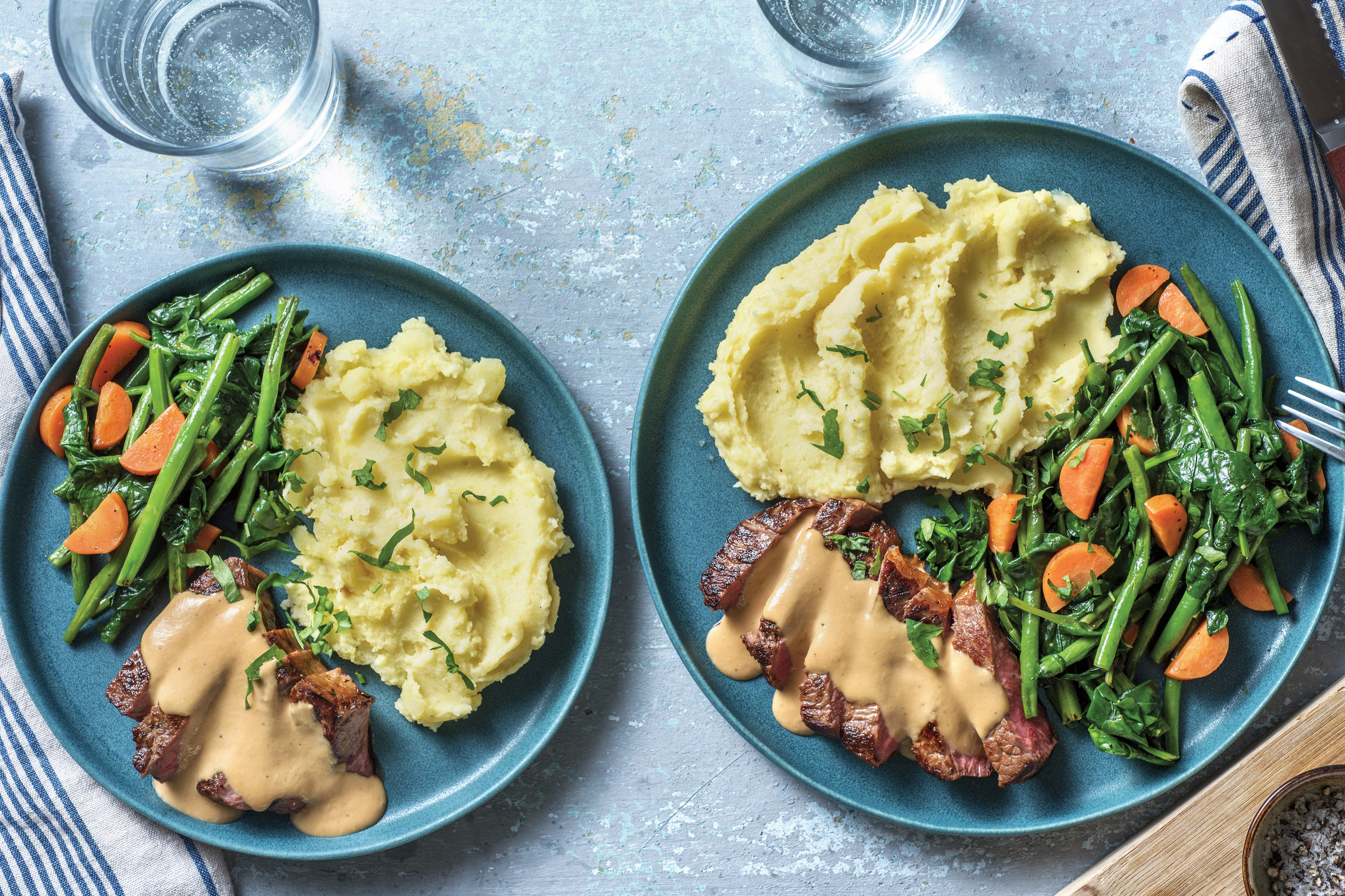 Seared Beef & Creamy Mustard Sauce