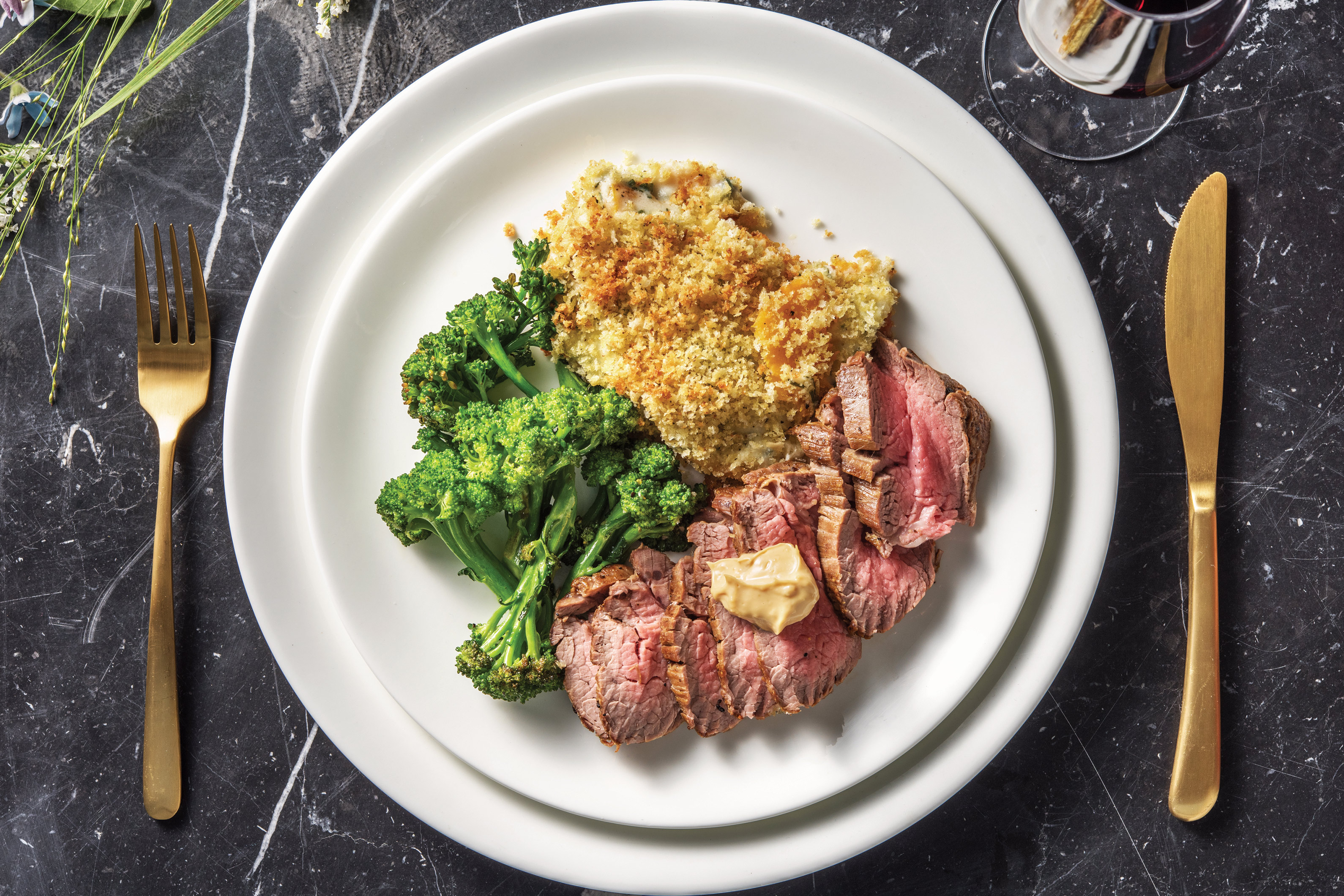 Sirloin Tip Steak & Pumpkin-Sage Gratin