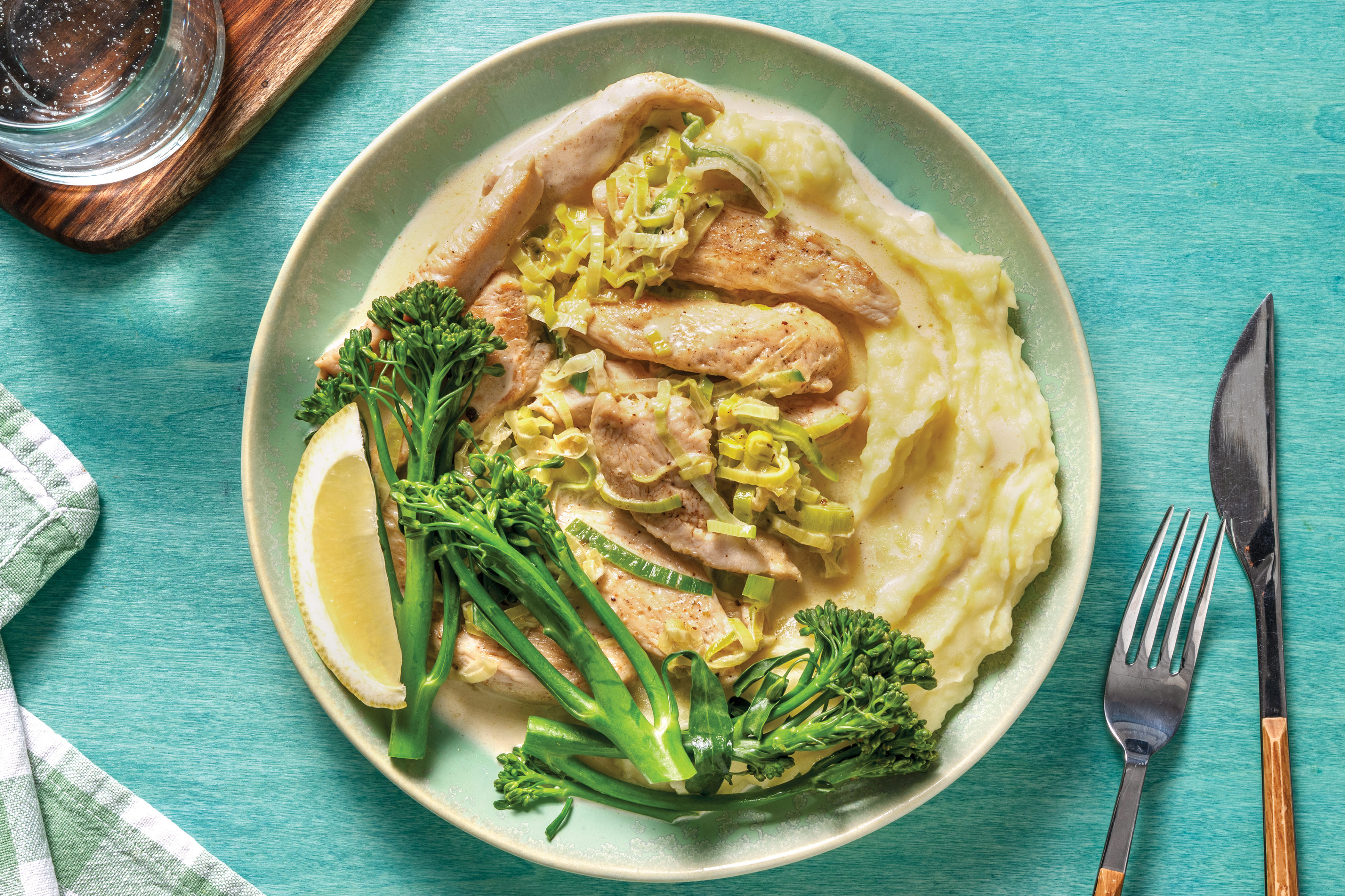 Quick Seared Chicken & Creamy Leek Sauce