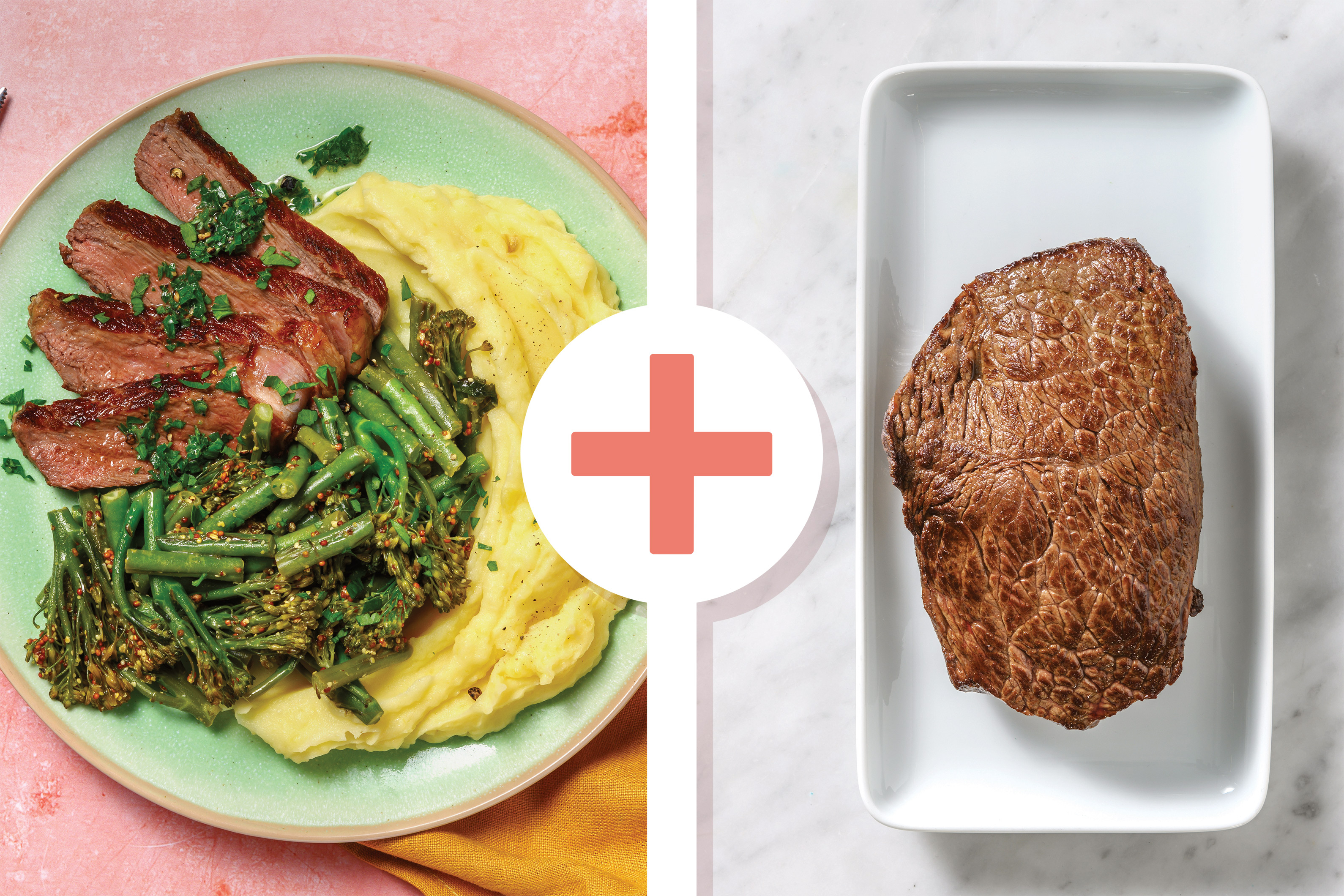 Seared Double Beef Rump & Parsley-Garlic Butter