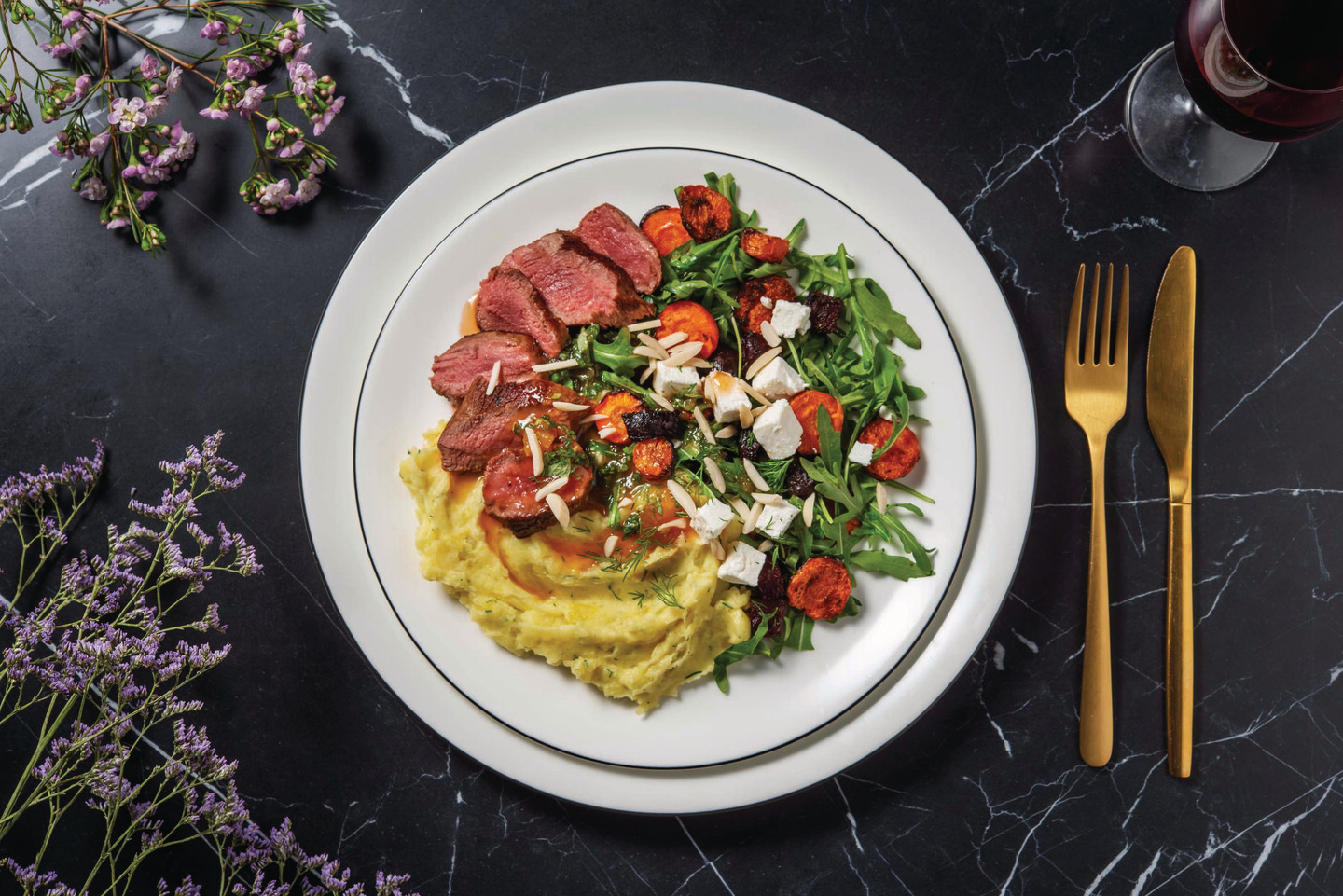 Seared Lamb Backstrap & Herby Mash