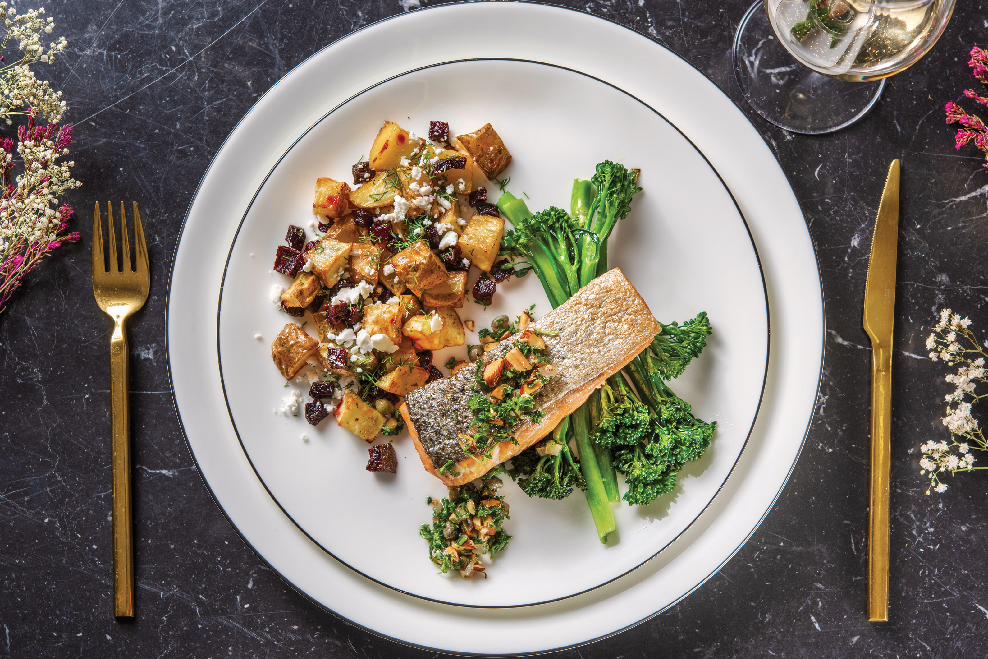 Seared Ocean Trout & Almond-Caper Sauce