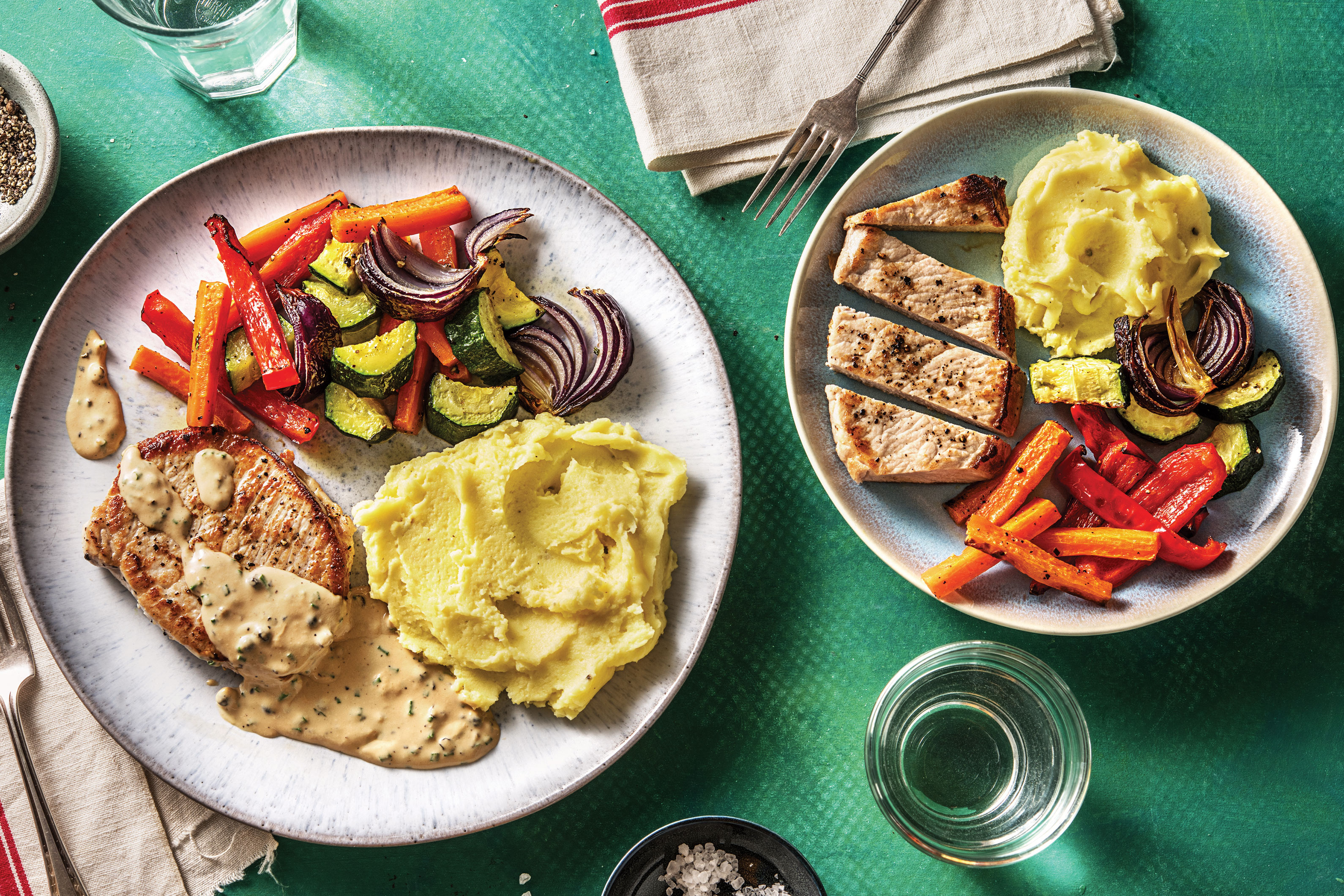 Pork & Creamy Peppercorn Sauce