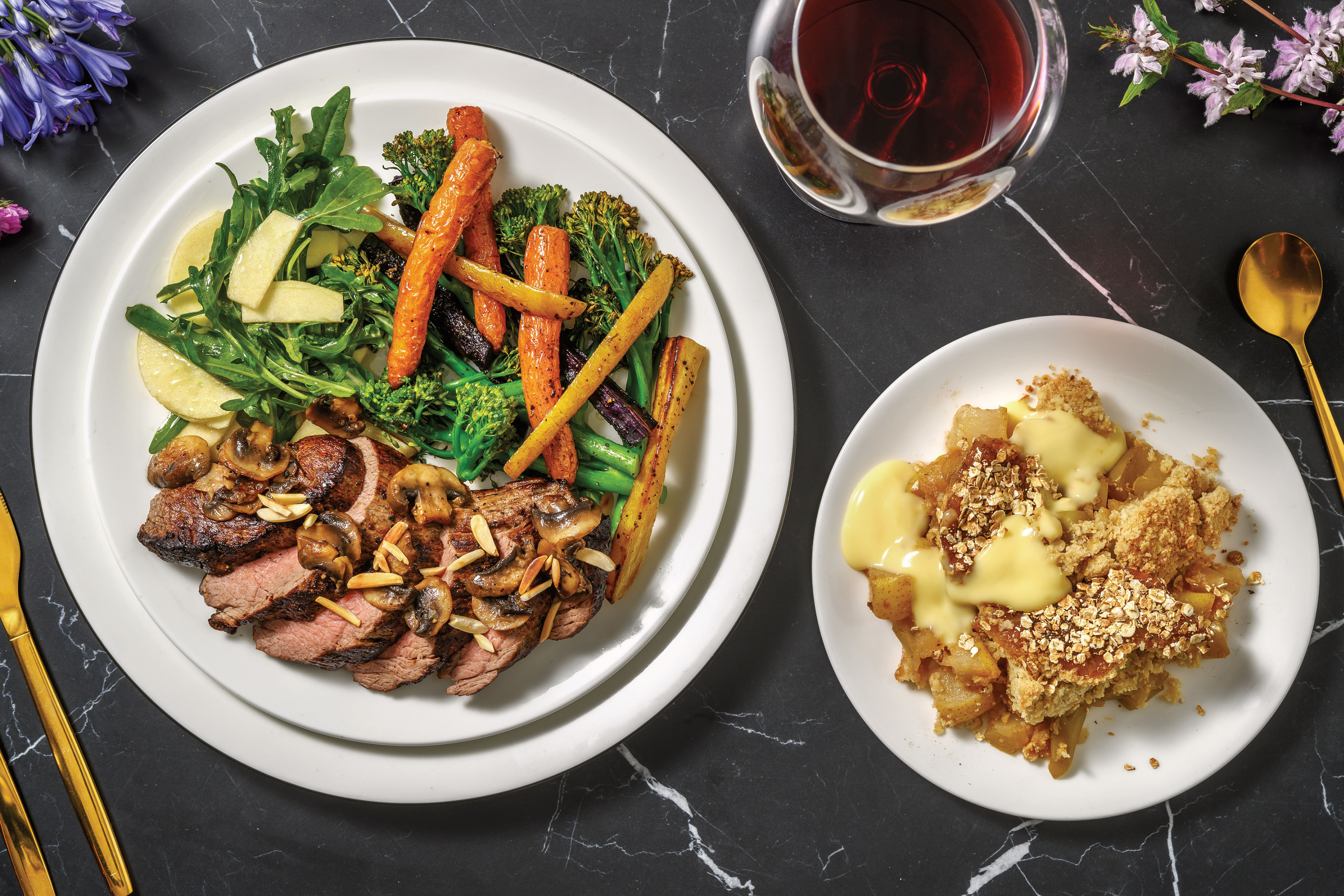 Seared Fillet Steak & Balsamic Mushrooms for Dinner