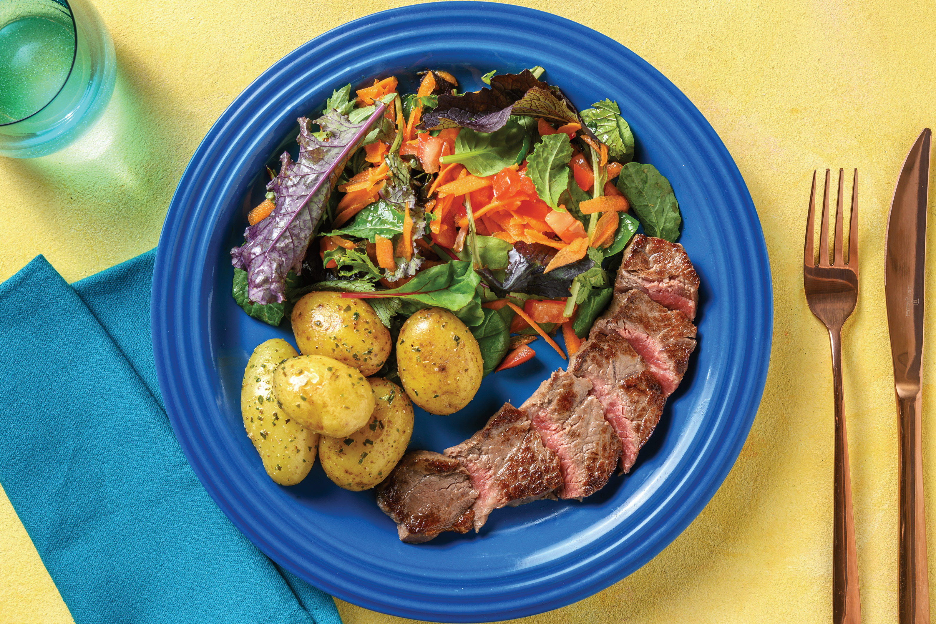 Seared Steak & Potatoes with Béarnaise Sauce