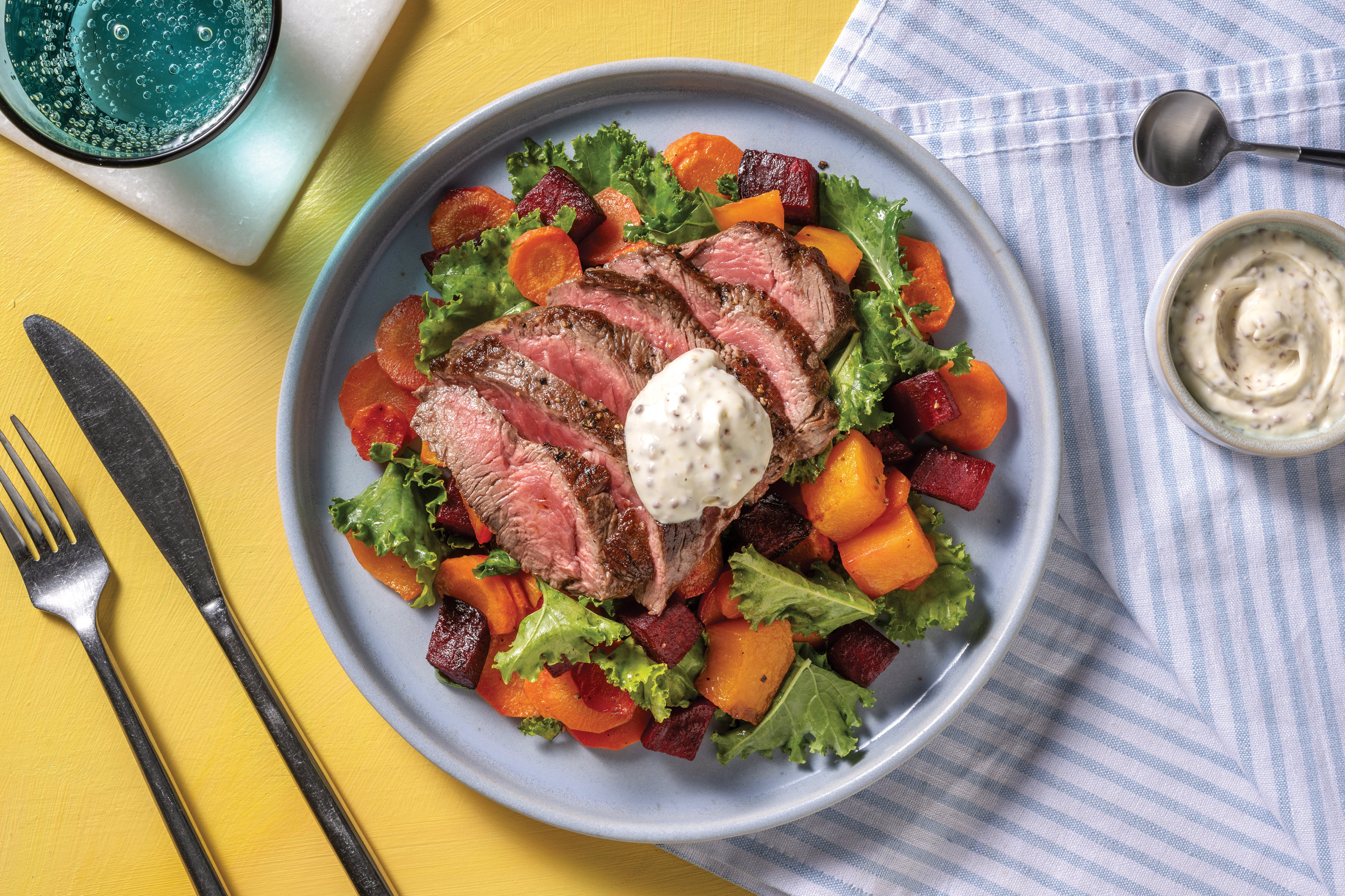 Beef Rump & Easy-Prep Pumpkin-Kale Medley