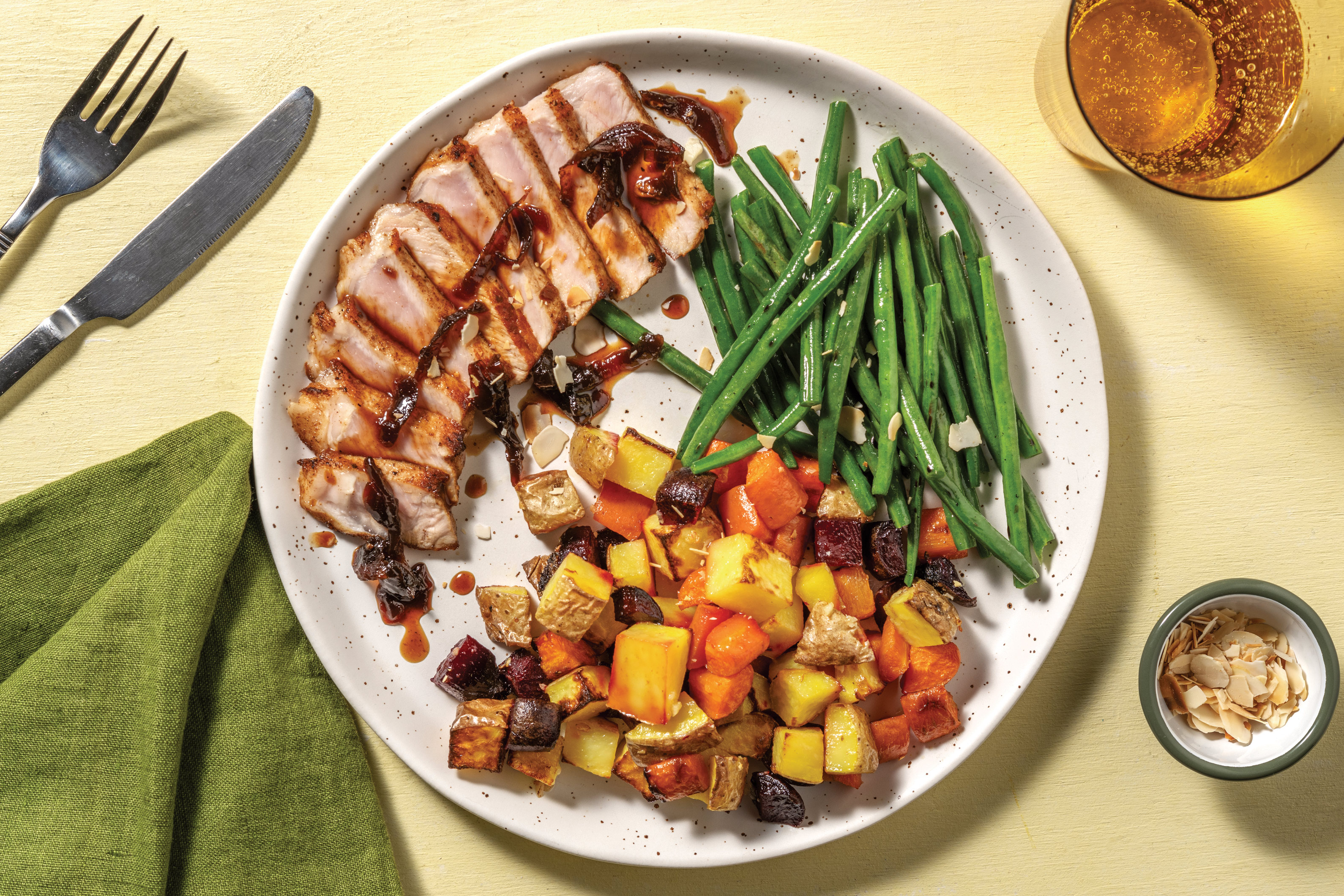 Seasoned Pork Steak & Onion Chutney