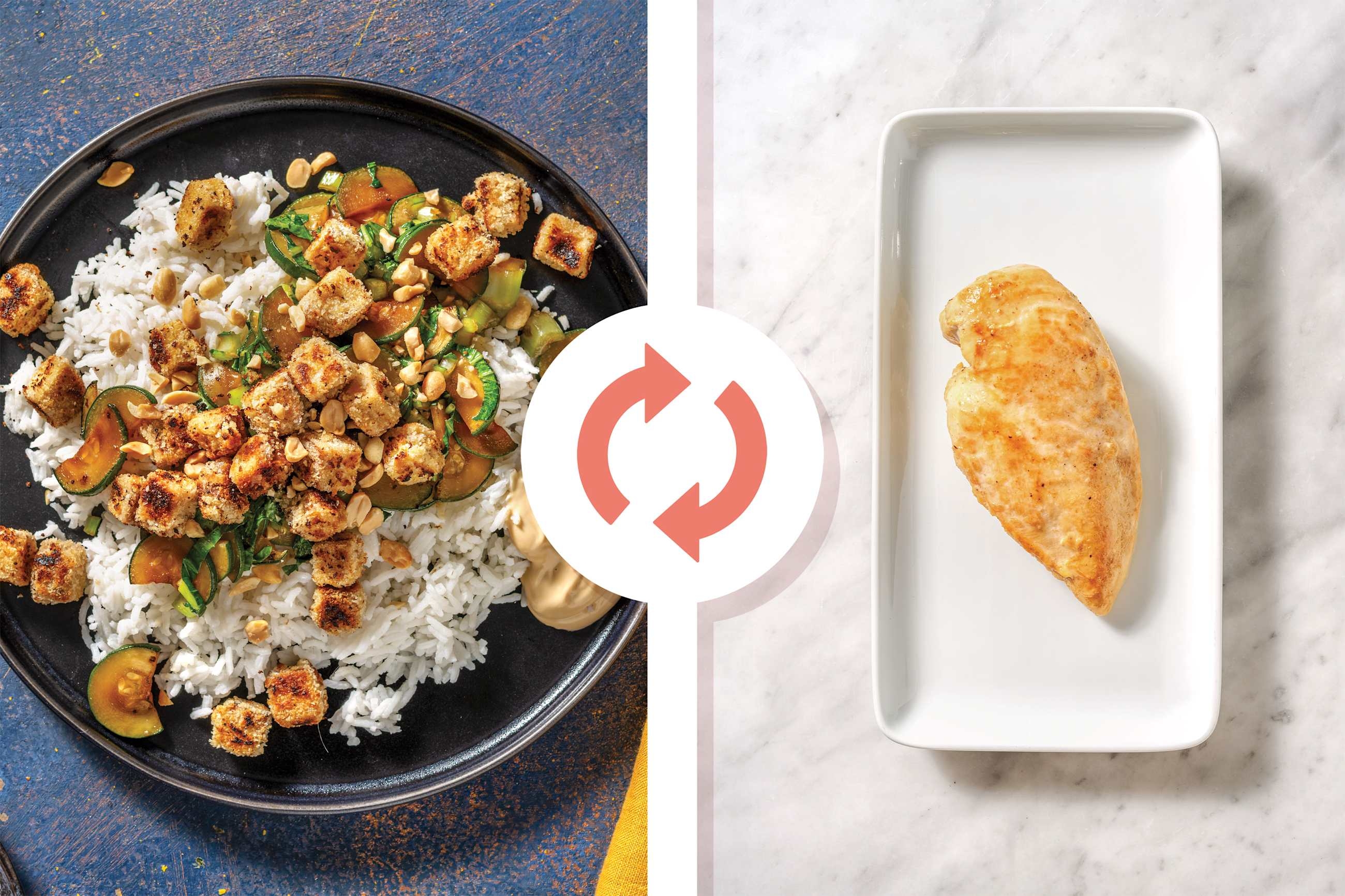 Sesame-Crumbed Chicken & Soy Greens