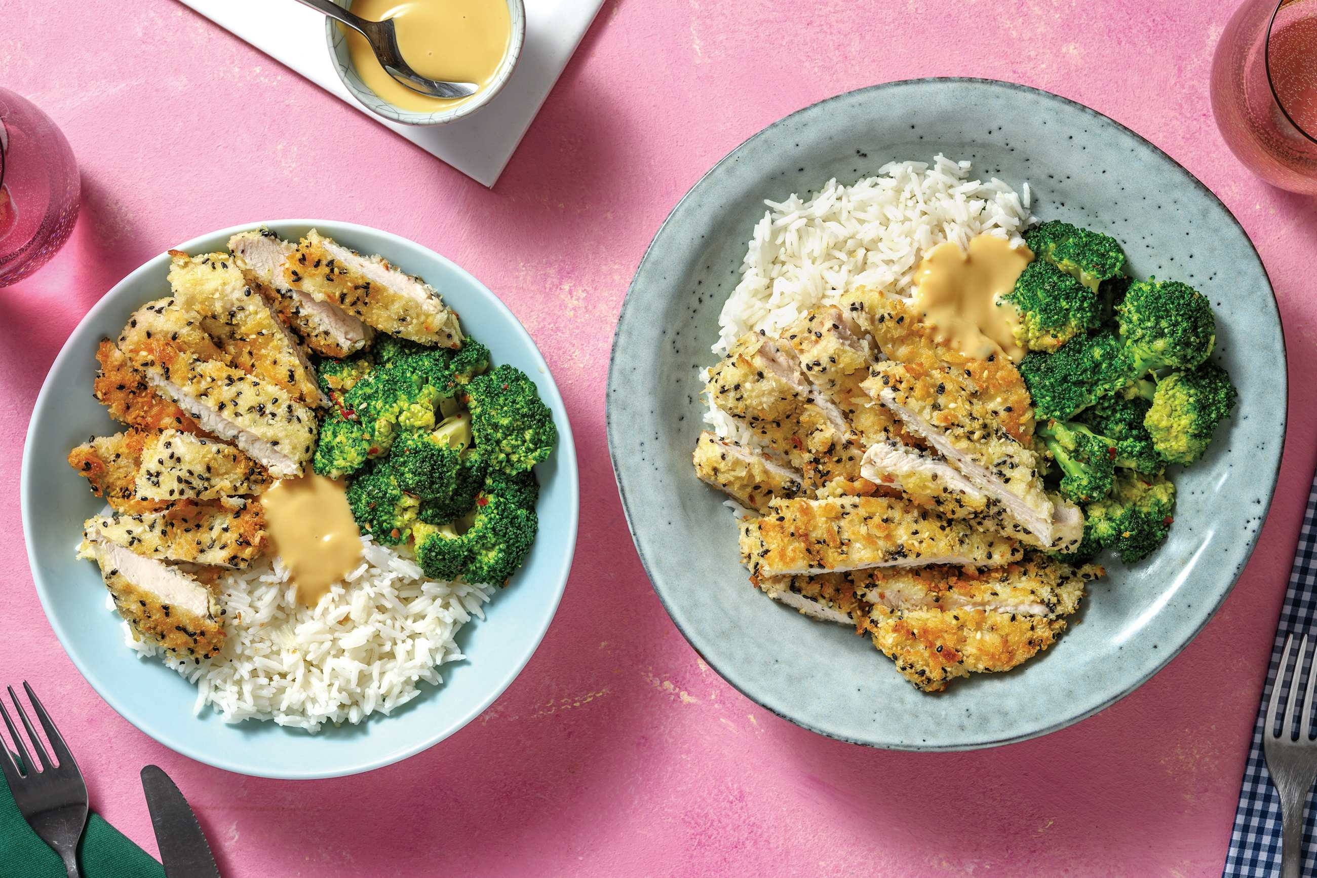 Sweet Soy Pork Schnitzel & Garlic Rice