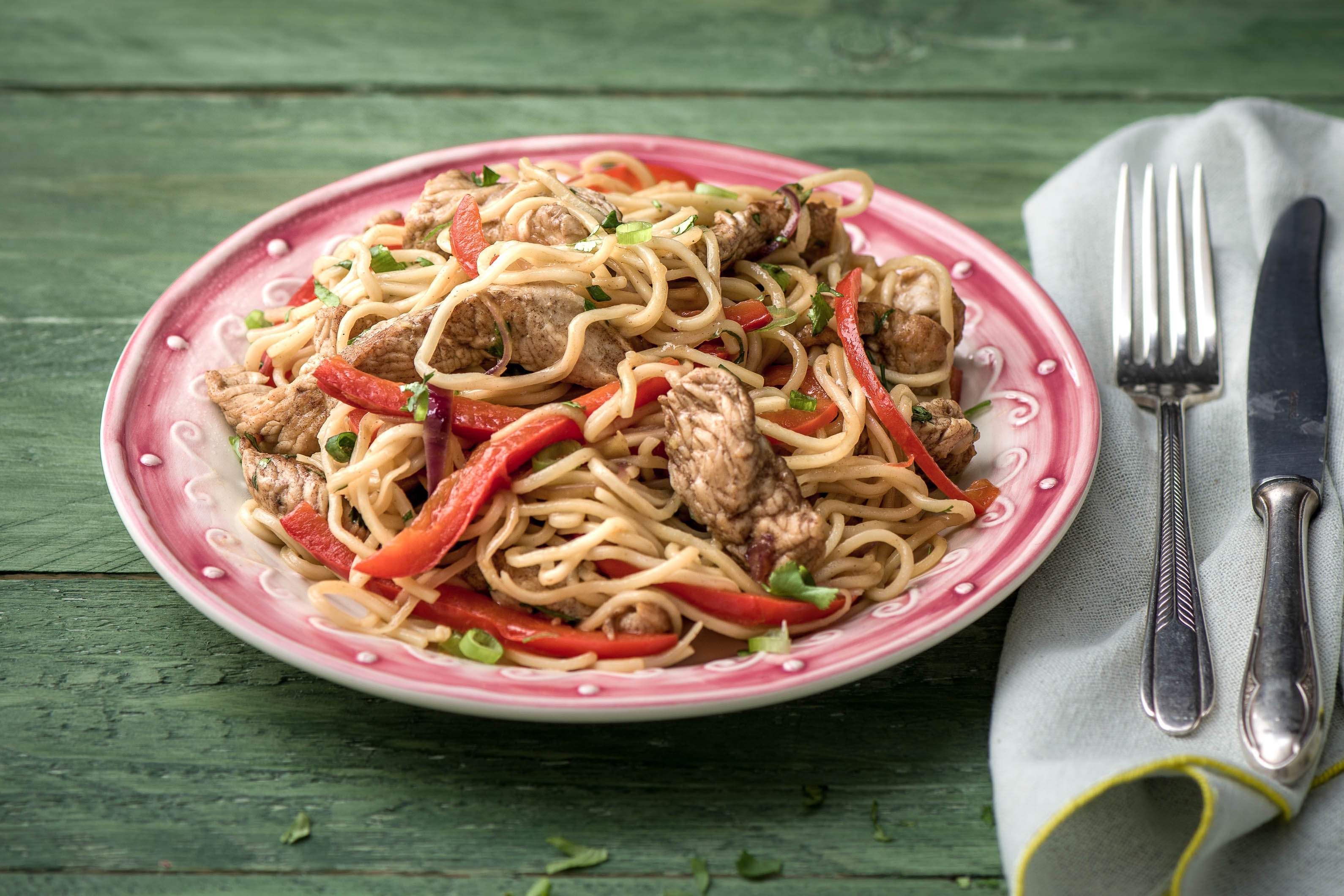Shanghai Style Turkey Stir Fry with Noodles