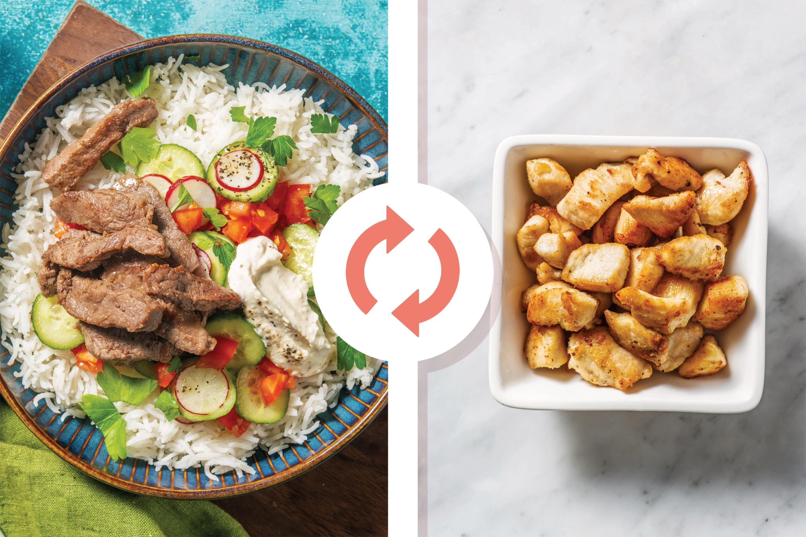 Shawarma-Style Chicken & Garlic Rice Bowl