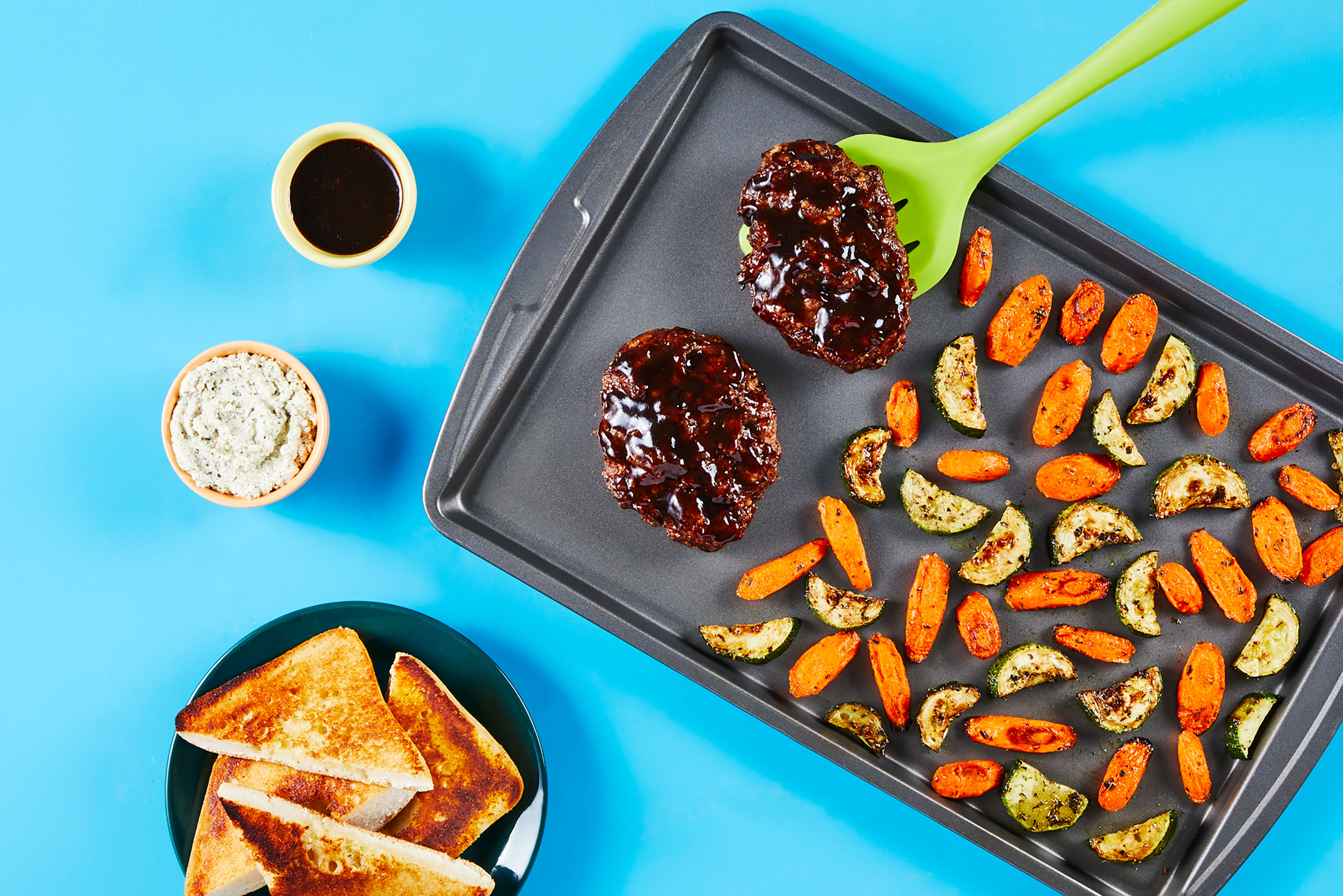 Sheet Pan Italian Pork Meatloaves