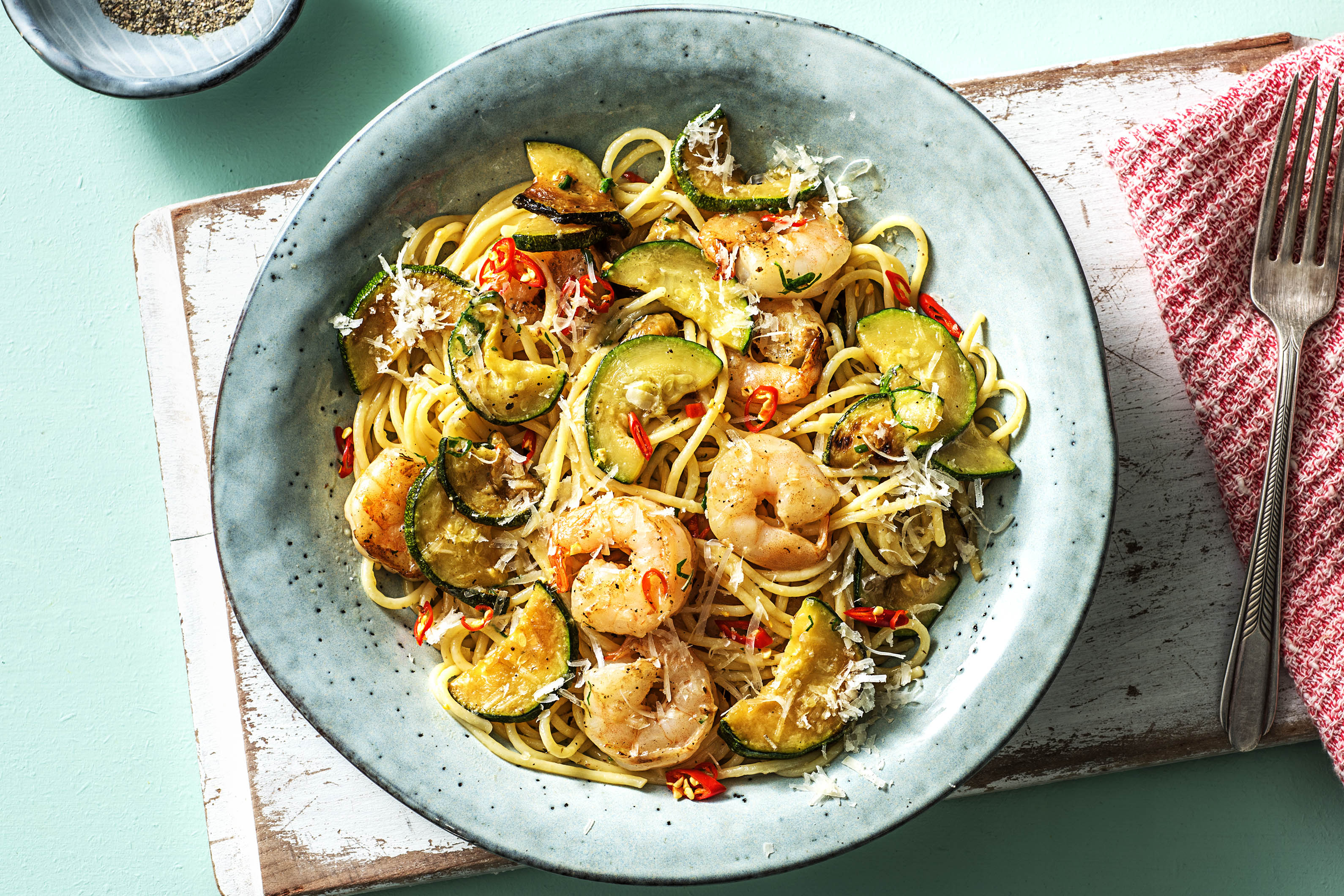 Shrimp Linguine With a Kick