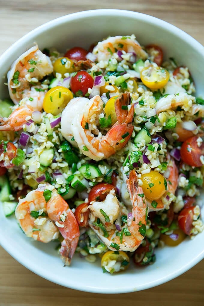Tabbouleh Shrimp Bowls