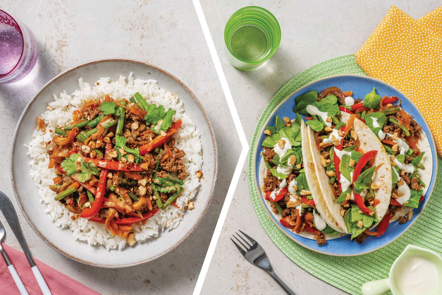 Sichuan Beef Stir-Fry with Ginger Rice & Cashews