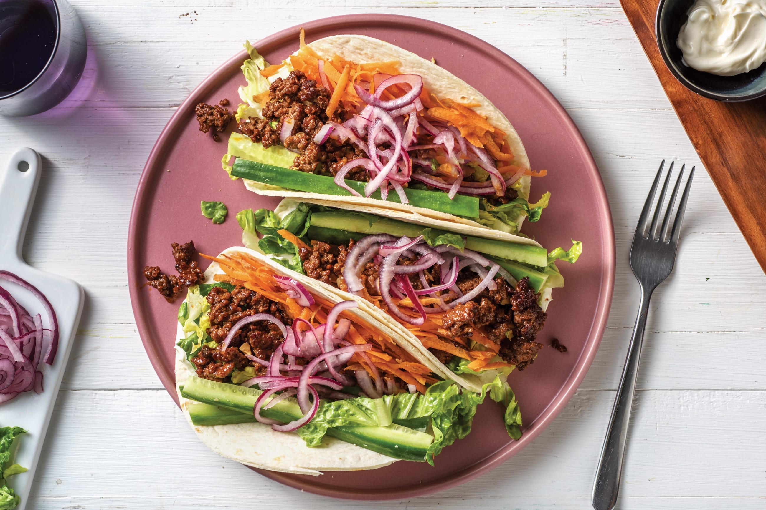 Sichuan Garlic Plant-Based Mince Tacos