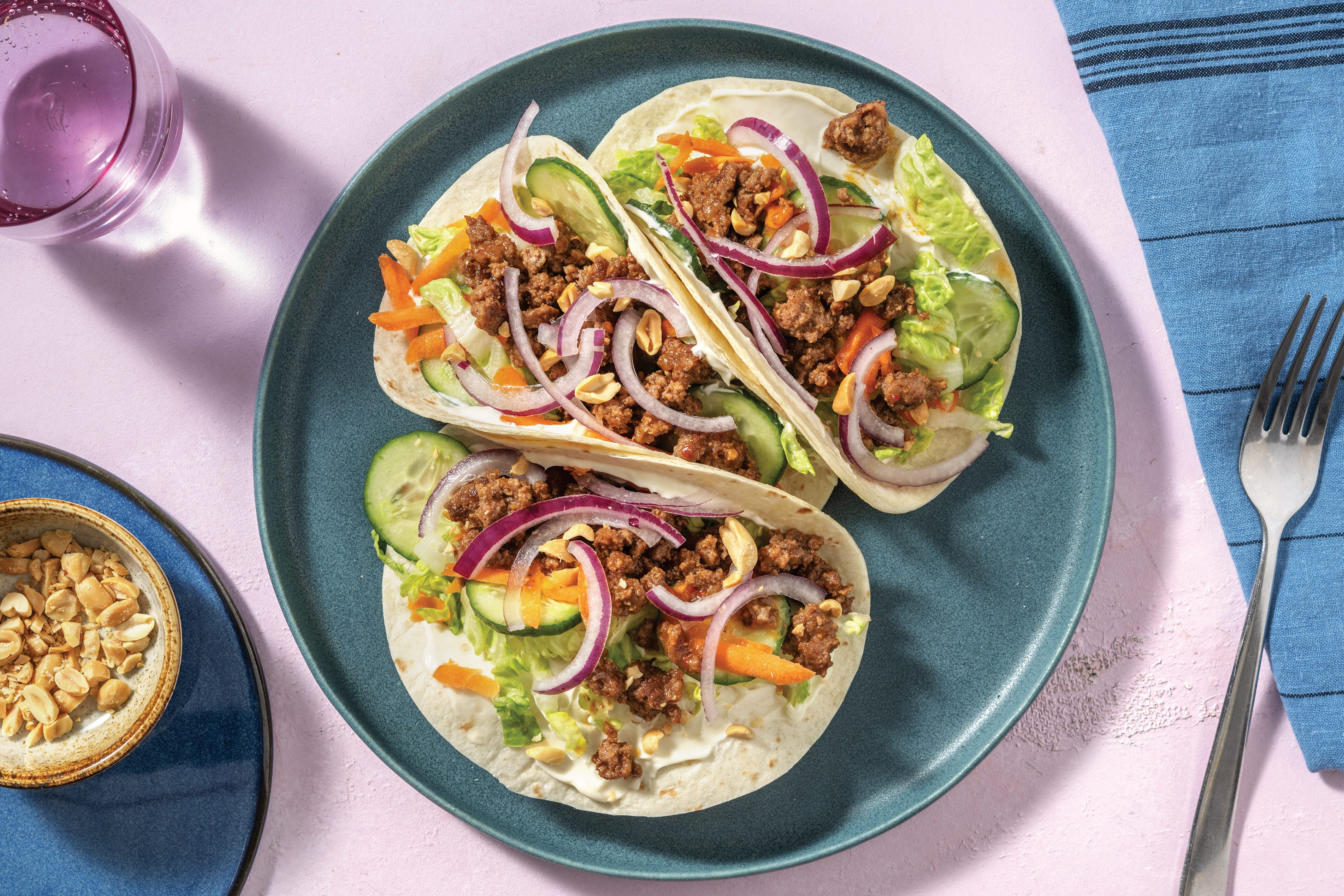 Quick Sichuan Garlic Beef Tacos