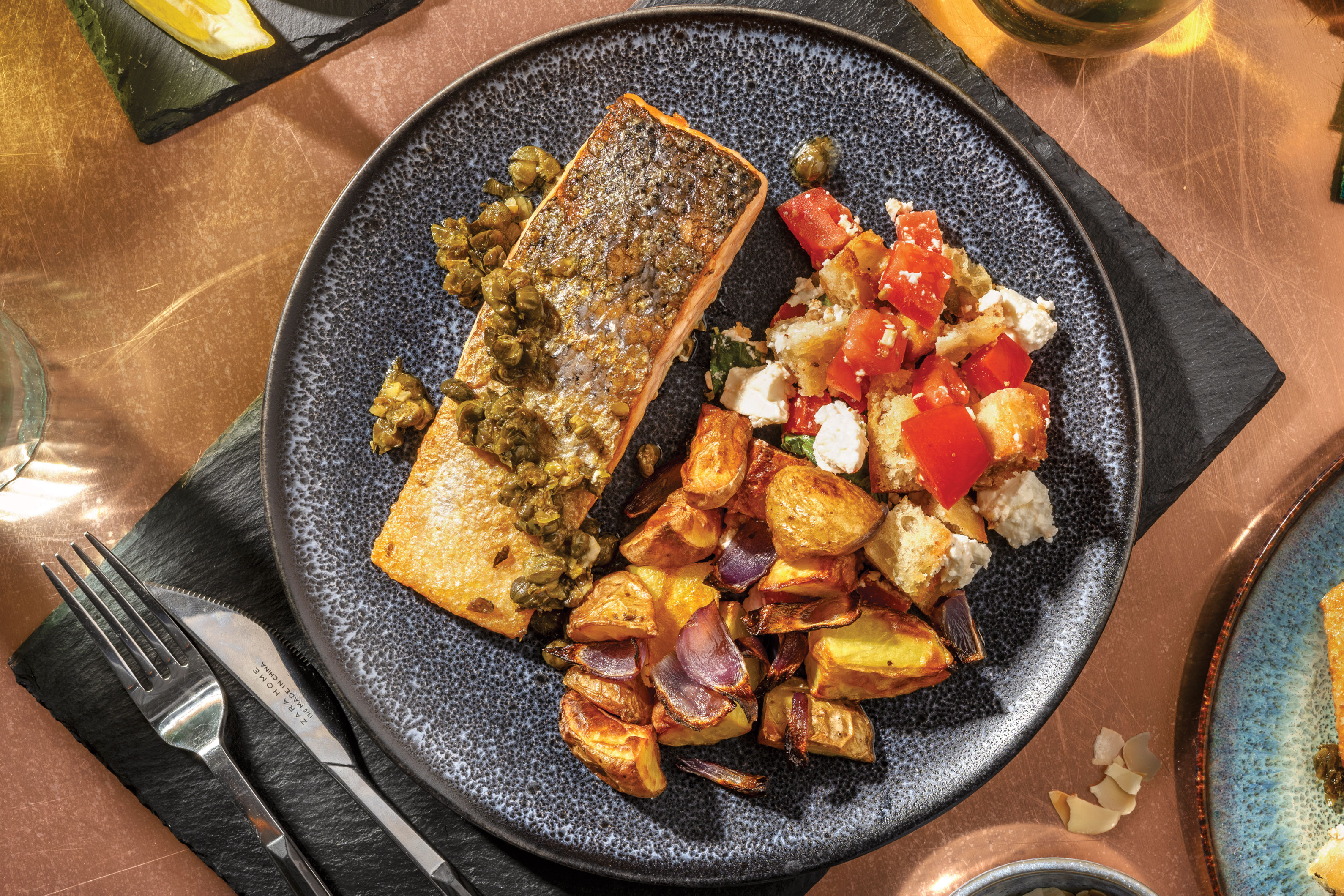 Sicilian-Style Salmon & Herby Caper Sauce